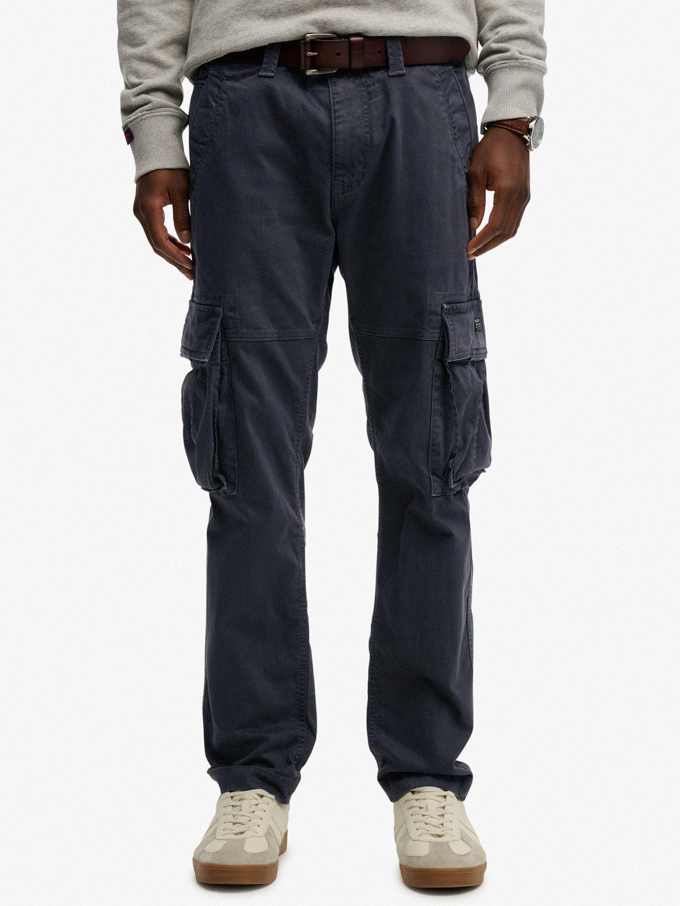 Superdry Core Cargo Trousers, Navy, Size 30, Men