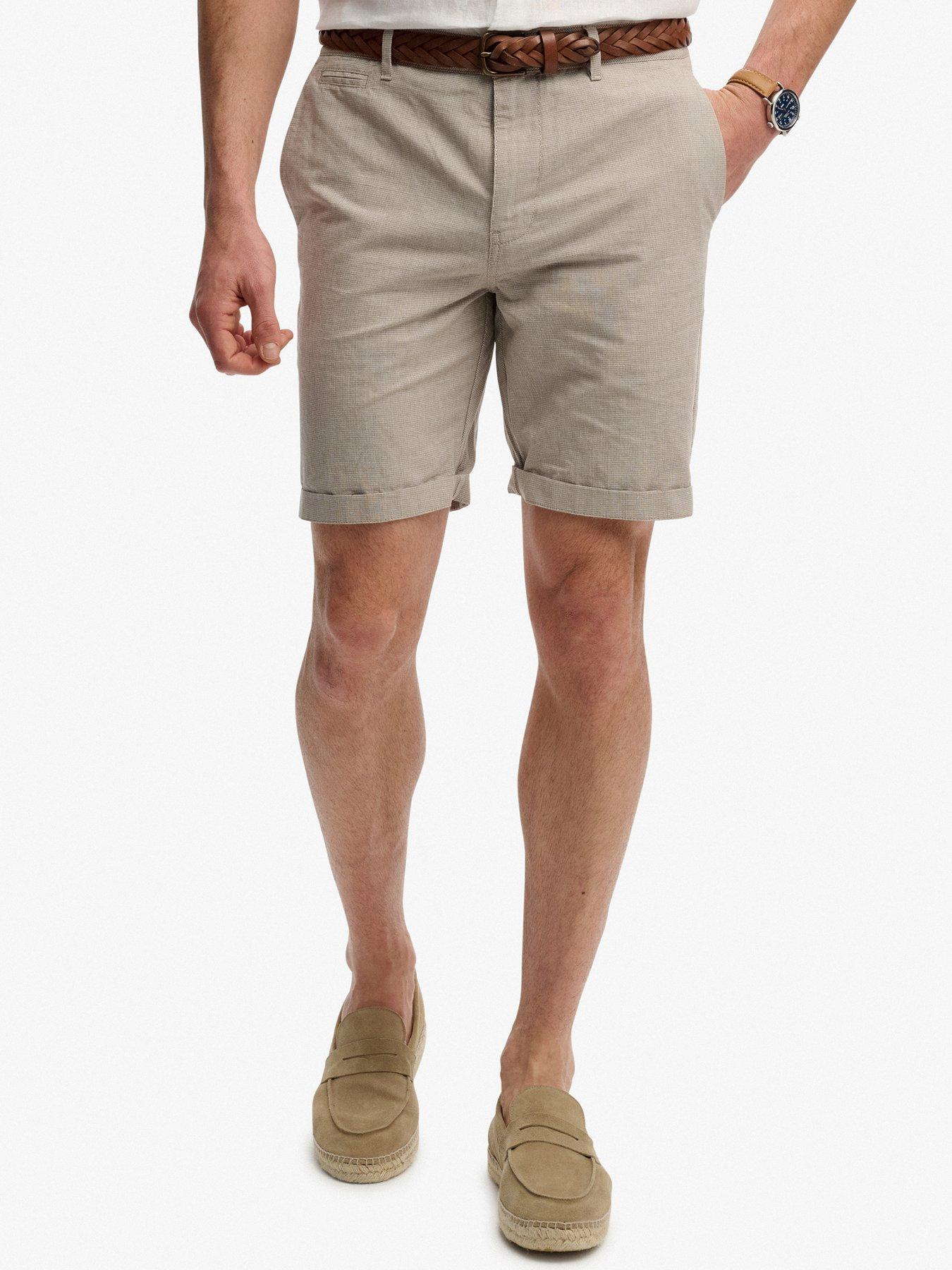 Superdry Premium Textured Chino Shorts - Beige