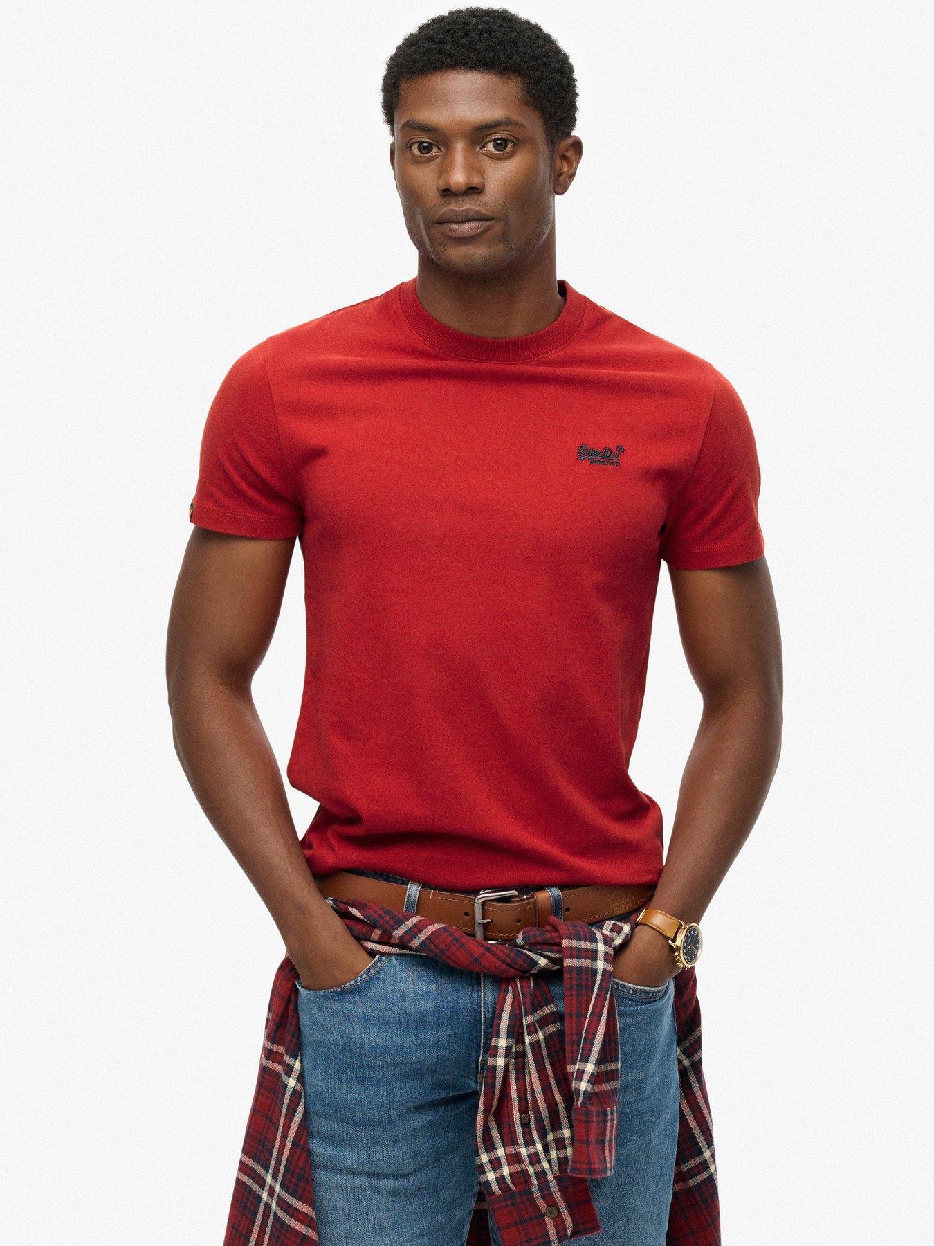 Superdry Cotton Essential Logo T-Shirt - Red