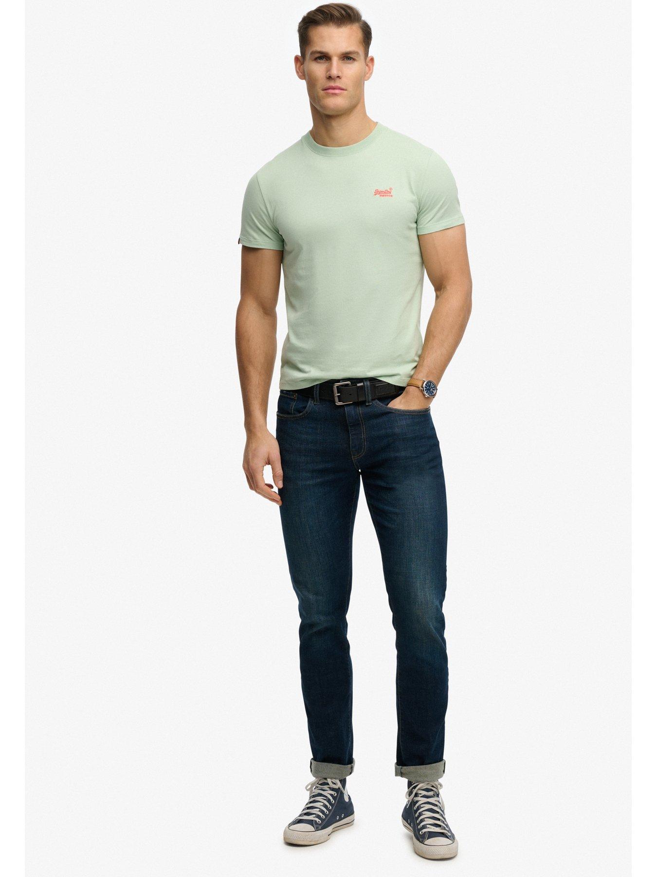Image 2 of 5 of Superdry Organic Cotton Essential Logo T-Shirt - Light Green