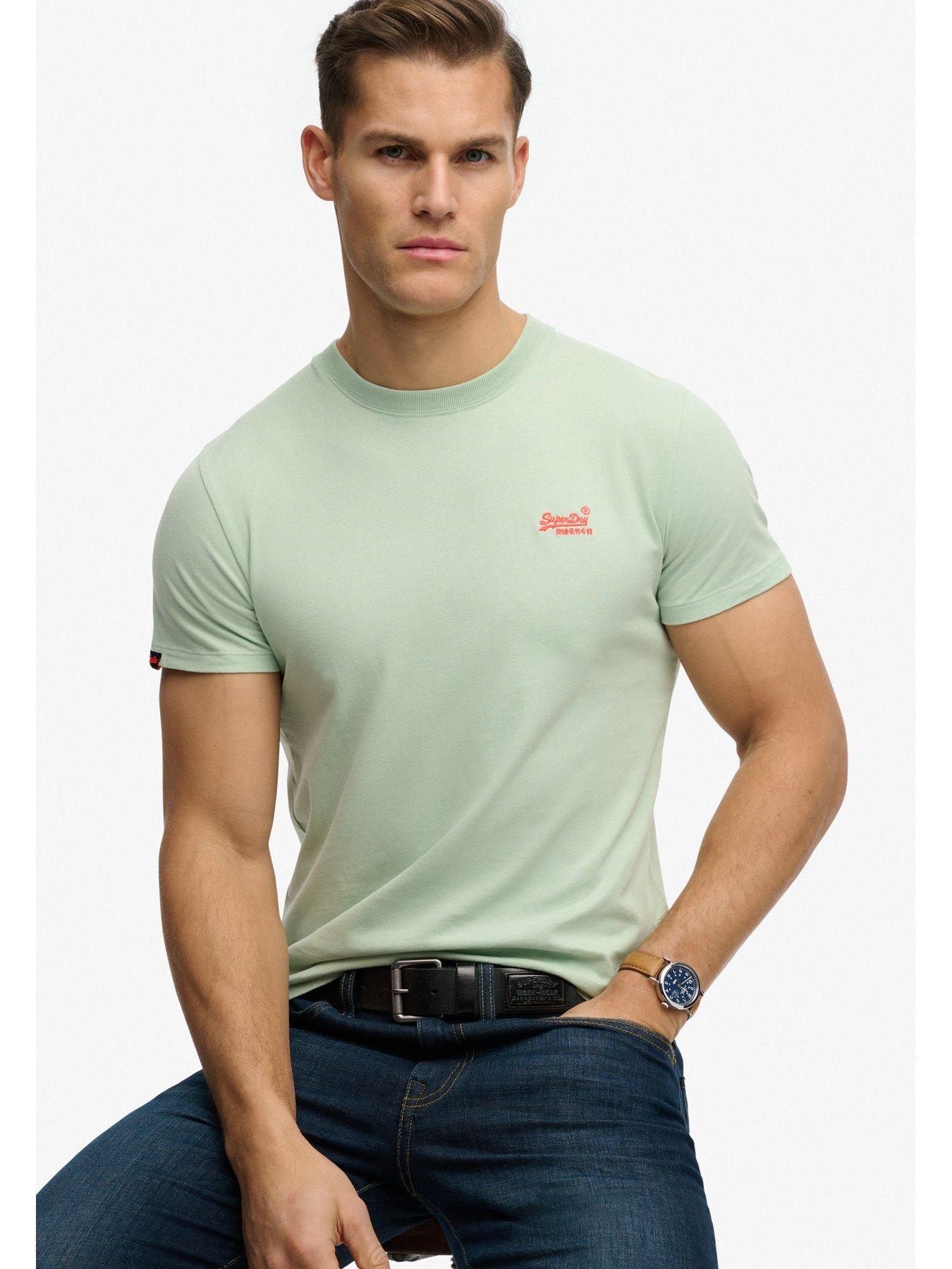 Image 3 of 5 of Superdry Organic Cotton Essential Logo T-Shirt - Light Green