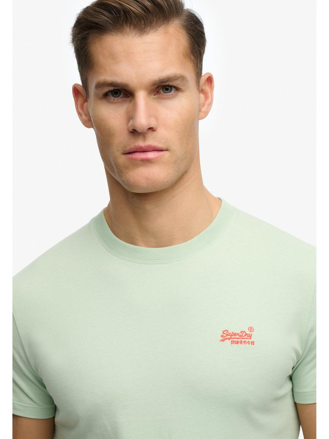 Image 4 of 5 of Superdry Organic Cotton Essential Logo T-Shirt - Light Green