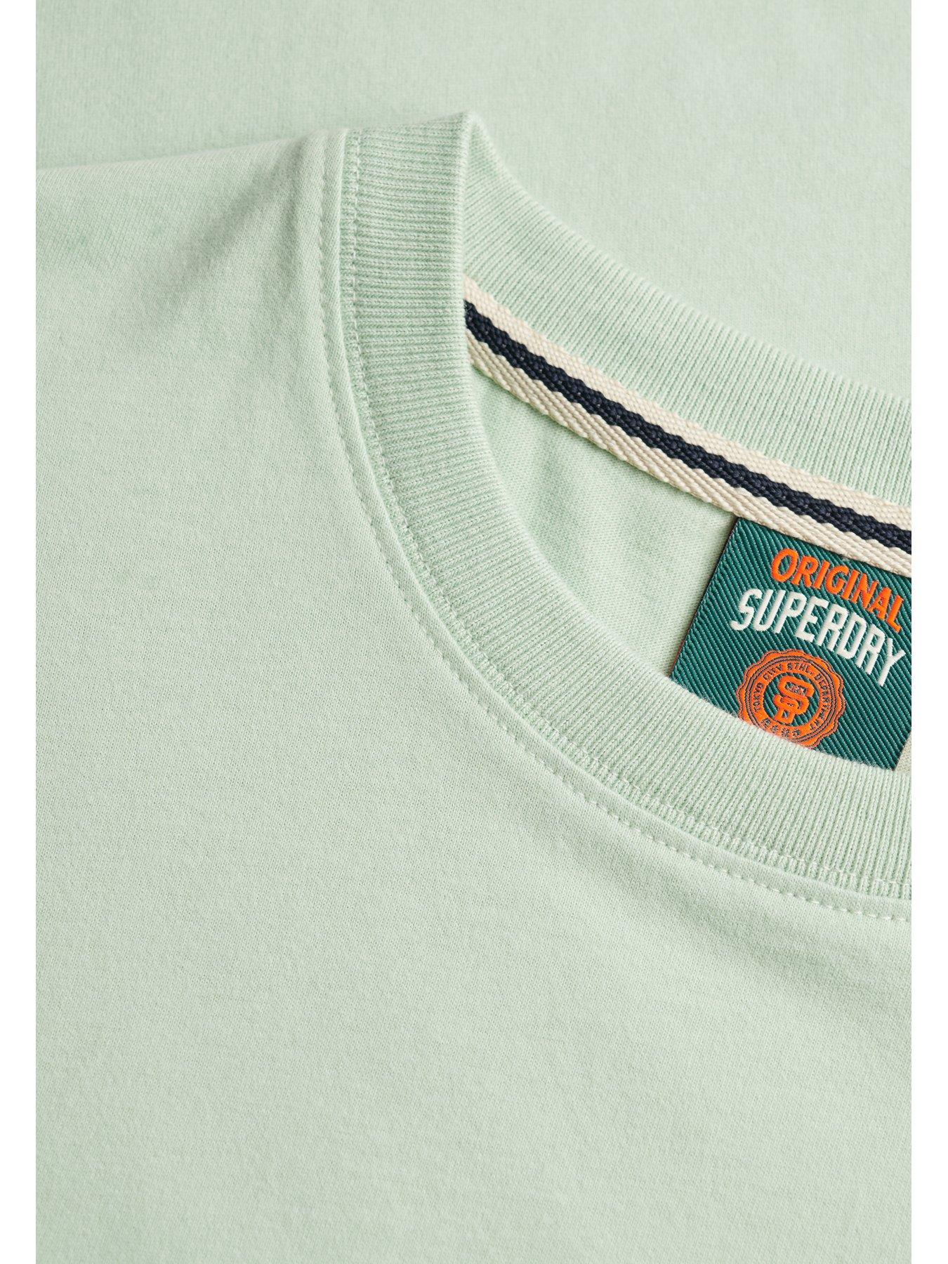 Image 5 of 5 of Superdry Organic Cotton Essential Logo T-Shirt - Light Green