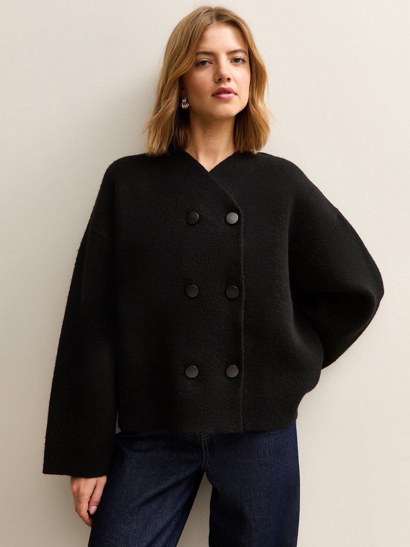 カーディガン Double-breasted Knit cardigan / Black ◻️ Double-breasted Knit cardigan black ◻️ 【公式通販】