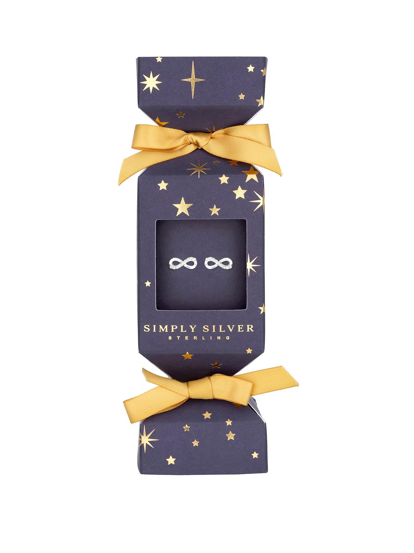 Simply Silver Cubic Zirconia Infinity -  Christmas Gift Cracker