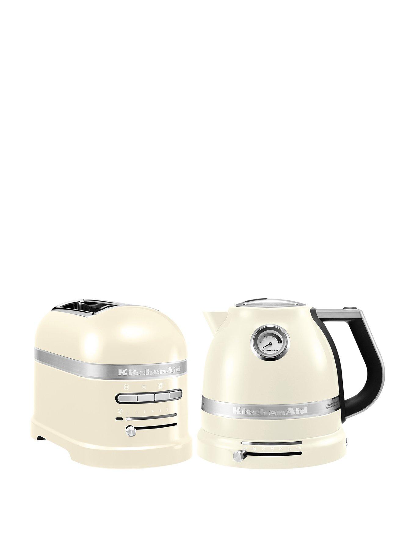 KitchenAid Artisan Kettle and 2 slot toaster Almond Cream