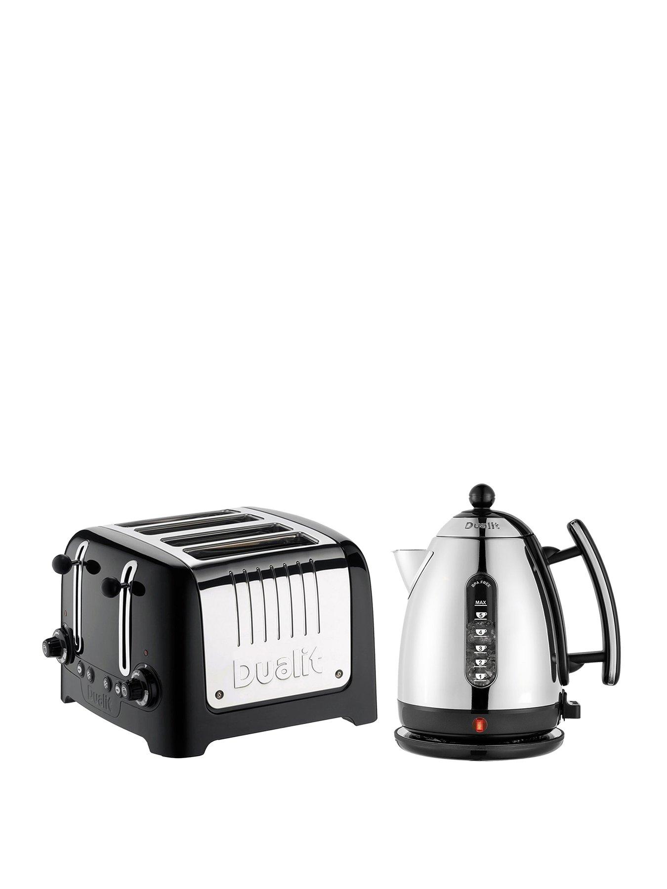 Dualit Lite Kettle  &  4 slot toaster Black Gloss