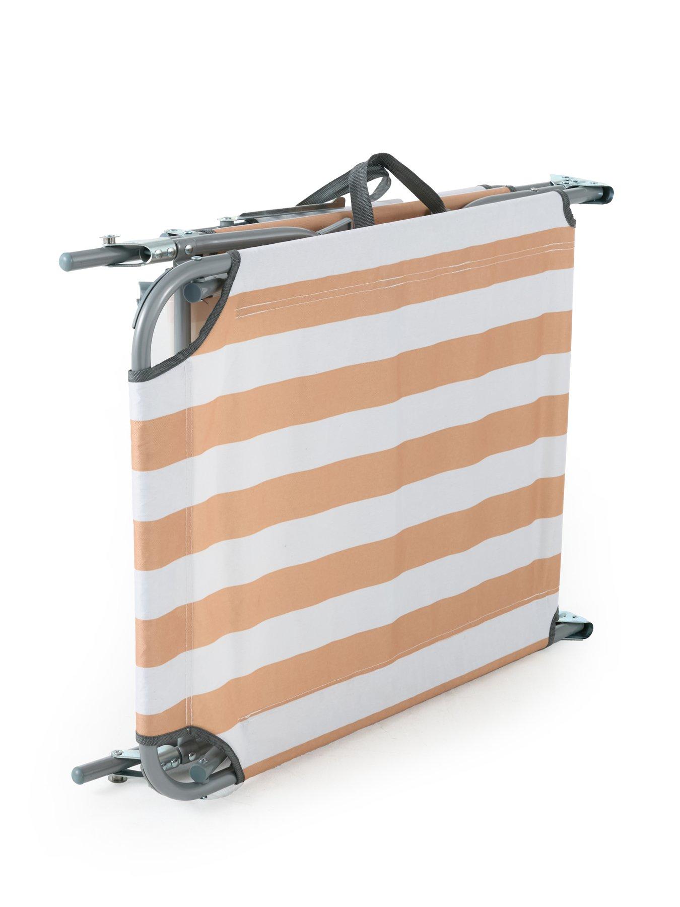 Image 4 of 5 of The Very Collection Hawaii Sunlounger- Peach Stripe