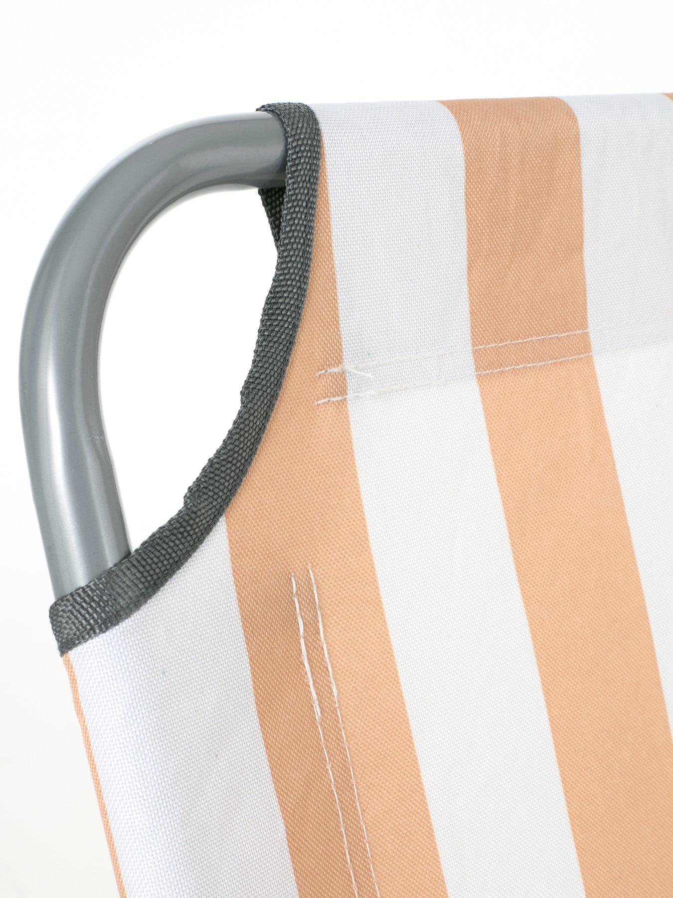 Image 5 of 5 of The Very Collection Hawaii Sunlounger- Peach Stripe