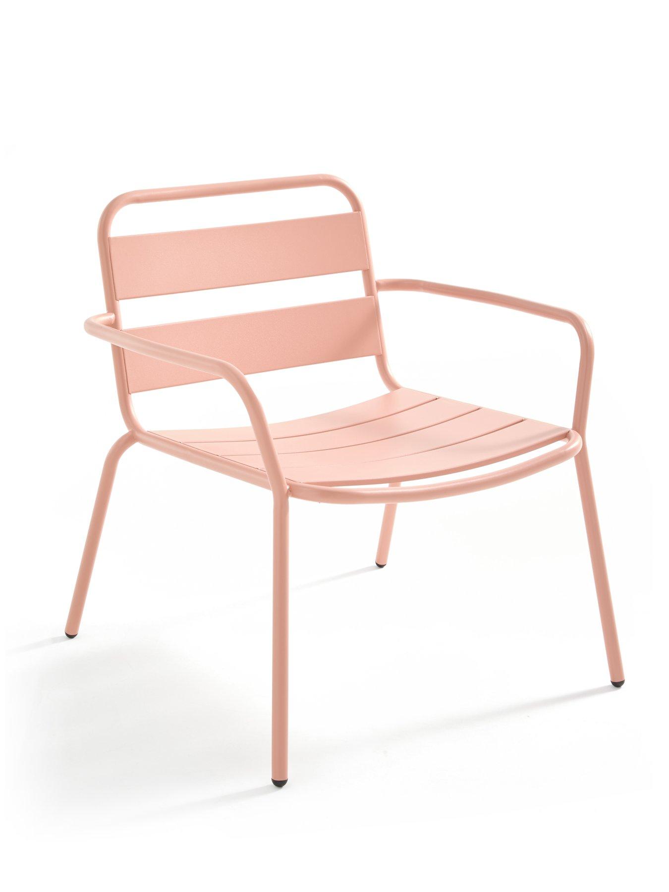 Image 5 of 7 of The Very Collection Riviera Bistro Set With Footstools - Peach