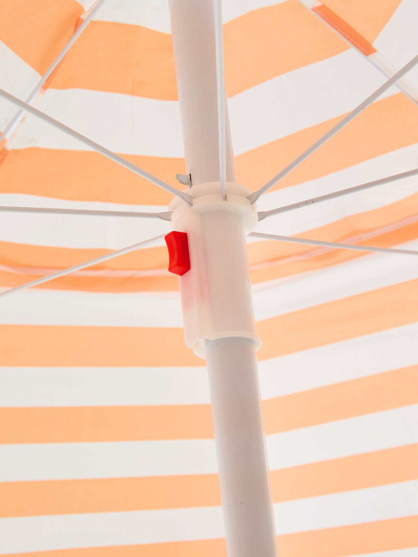 Image 3 of 5 of The Very Collection 2M Push Up Parasol - Peach Stripe