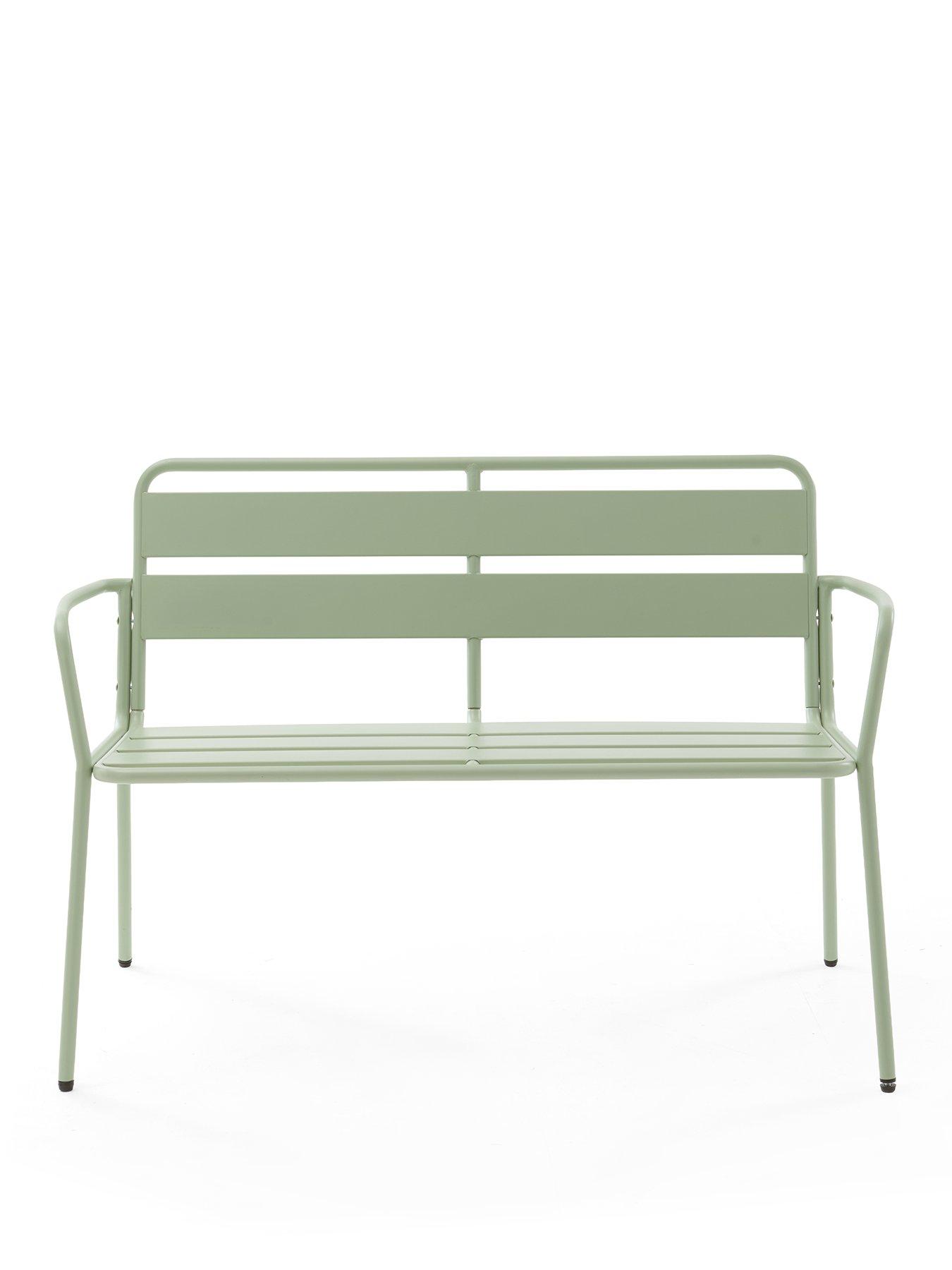 Image 2 of 7 of The Very Collection Metal Bench&nbsp;- Green