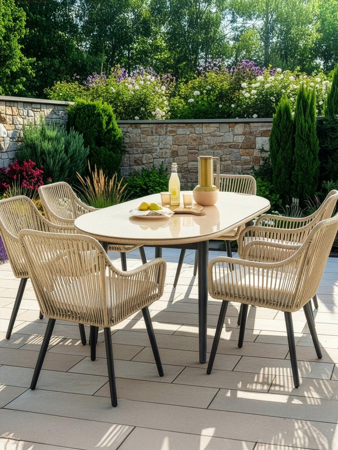 Image 1 of 7 of The Very Collection Greneda 6 Seater Dining Set