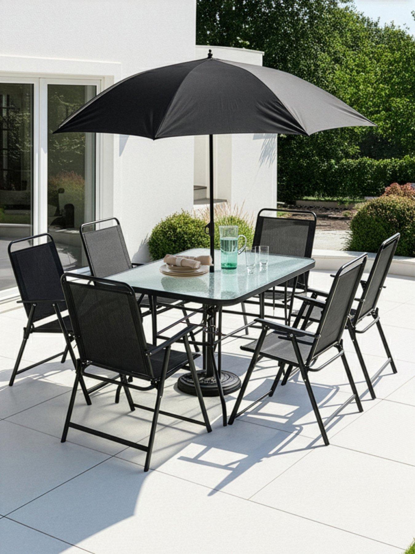 Image 1 of 7 of The Very Collection Santa Cruz 8 Piece Dining Set