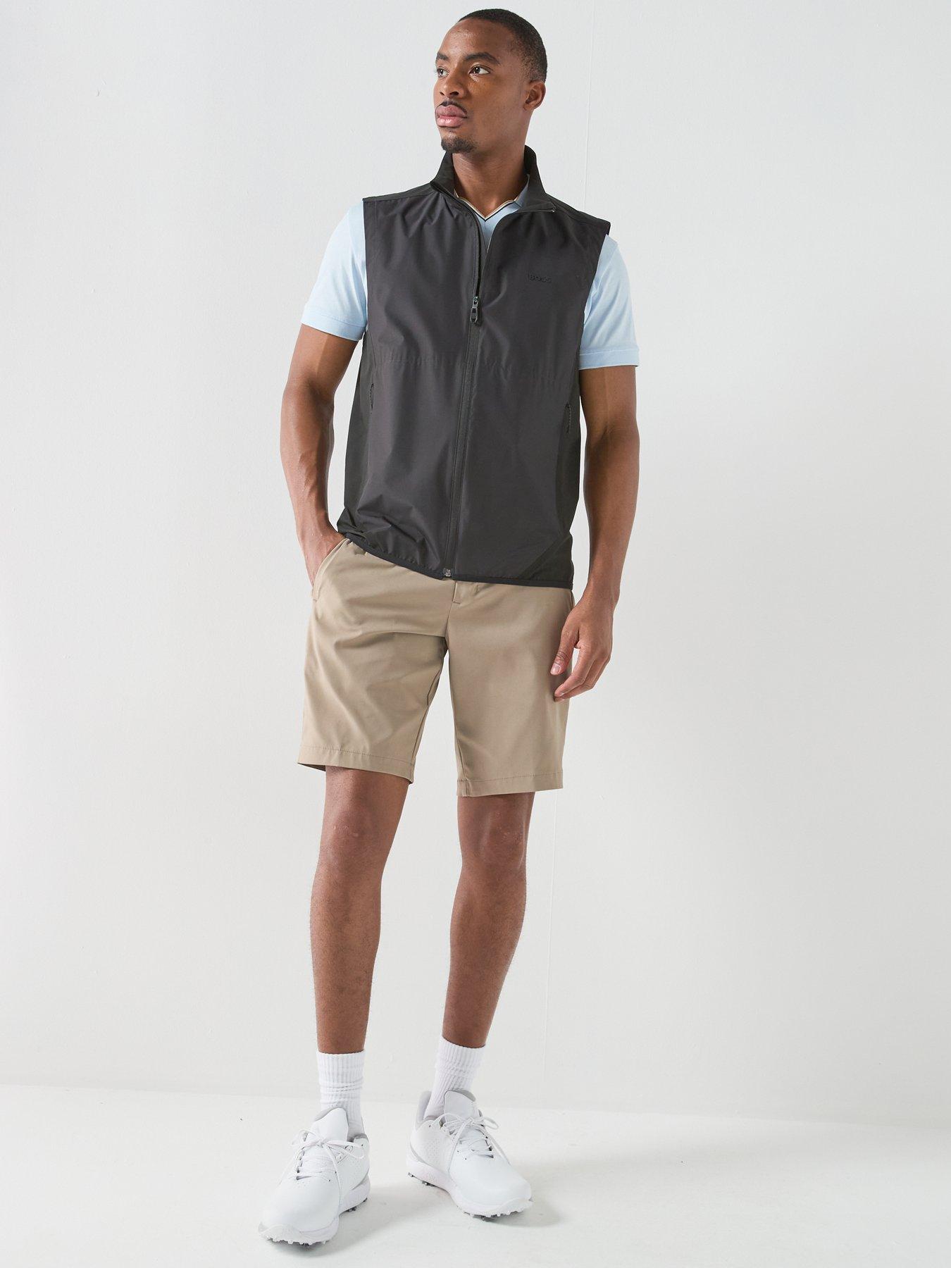 Image 3 of 5 of BOSS Mens Golf Birdie Open Collar Polo Shirt - Blue