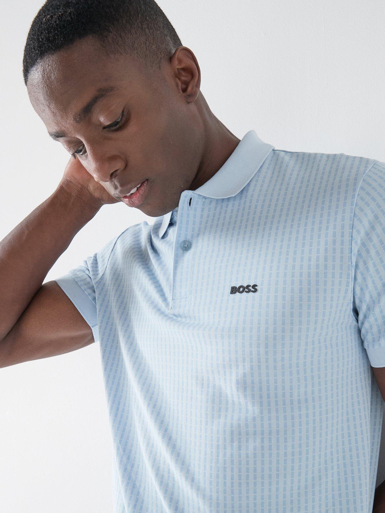 Image 4 of 4 of BOSS Mens Golf Birdie 3 Polo Shirt - Blue
