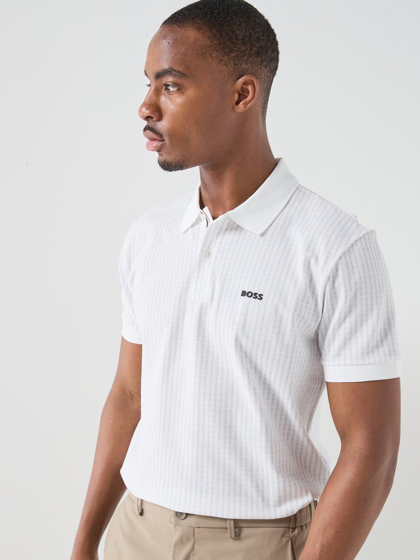 BOSS Mens Golf Birdie 3 Polo Shirt, White, Size 2Xl, Men