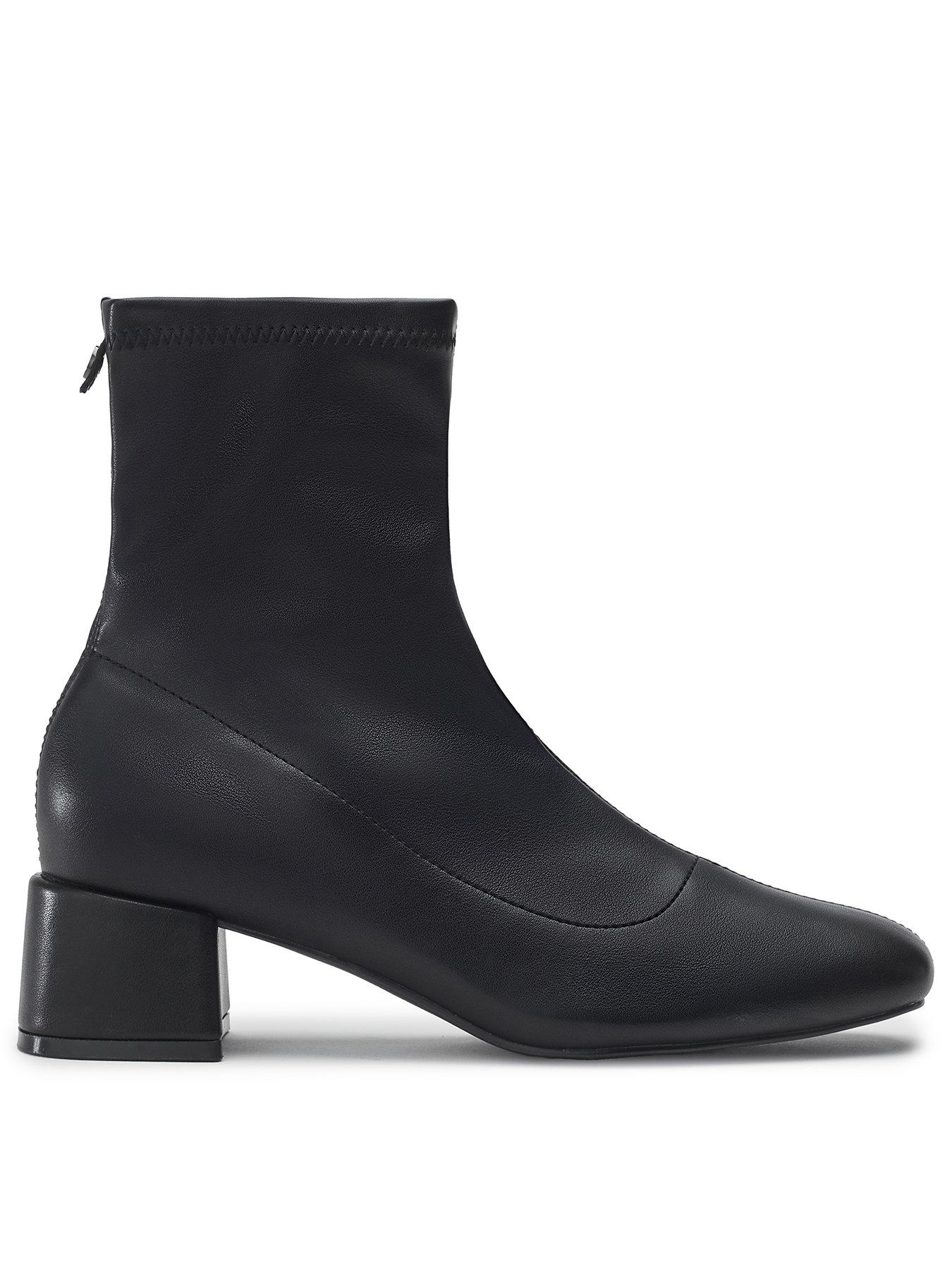 Moda In Pelle Osoku Stretch Pu Ankle Boot - Black