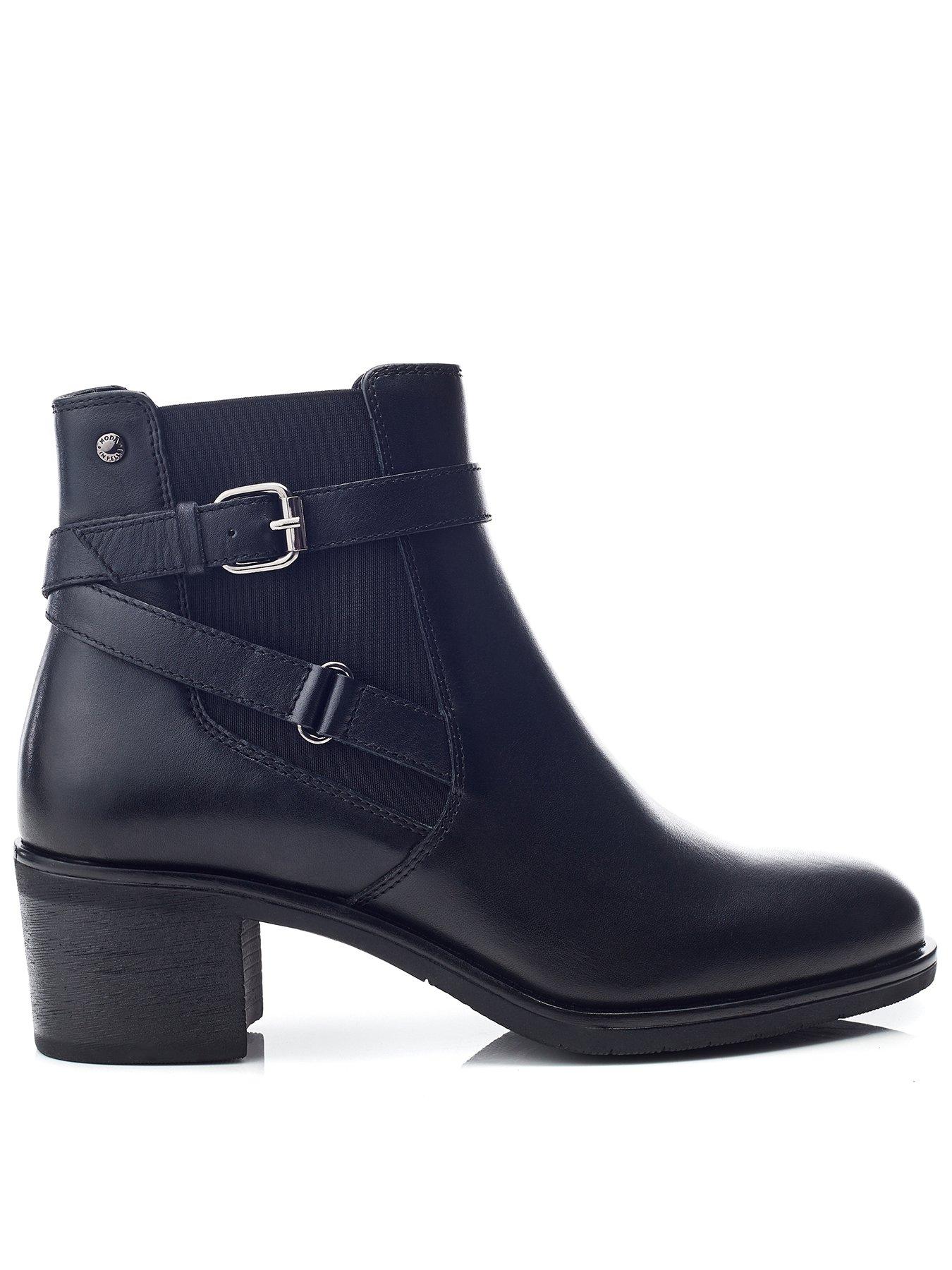 Image 1 of 4 of Moda In Pelle Libres Block Heel Chelsea Boot - Black