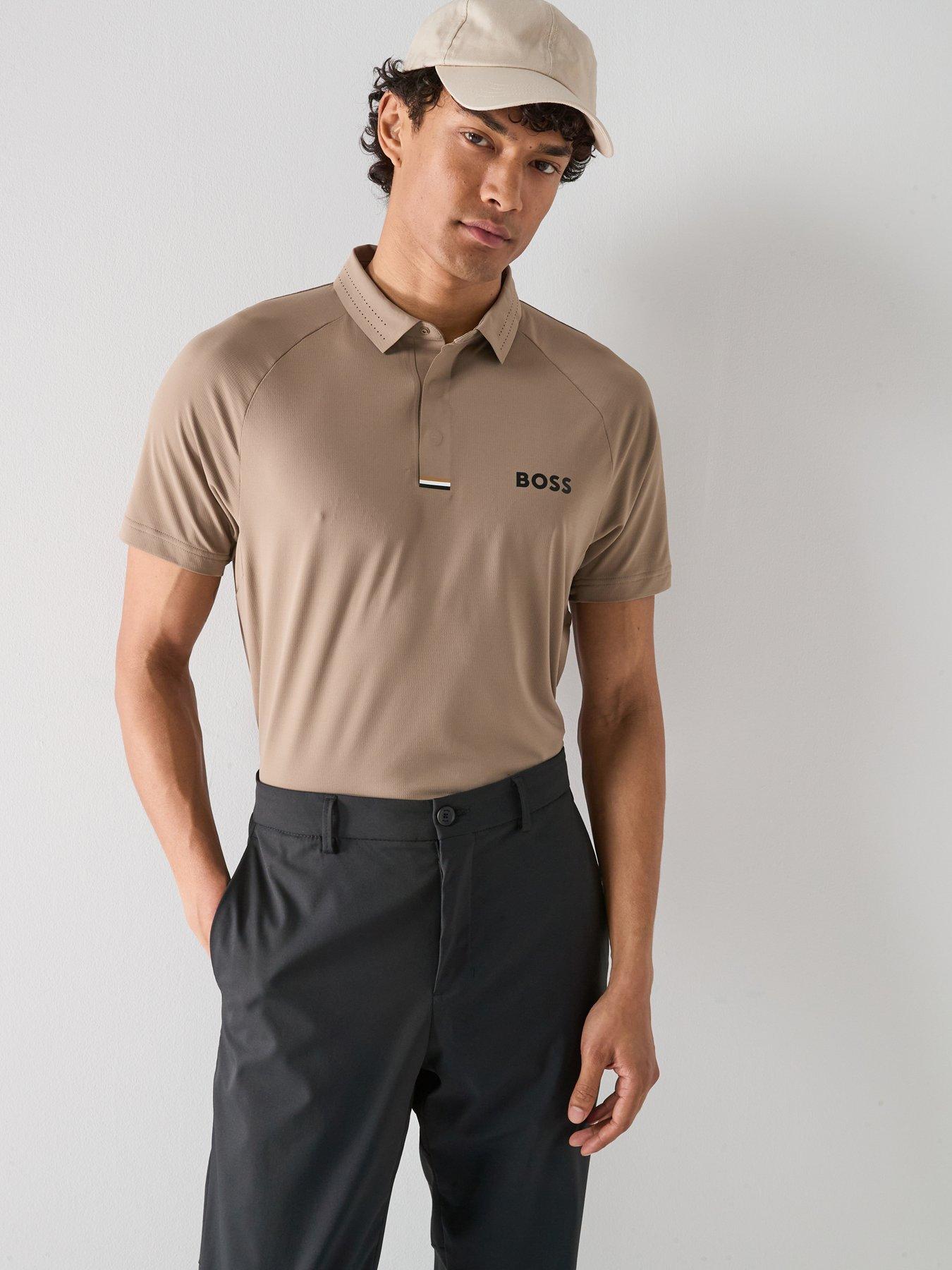 BOSS Mens Golf Paddytech Polo Shirt - Light Pastel Green