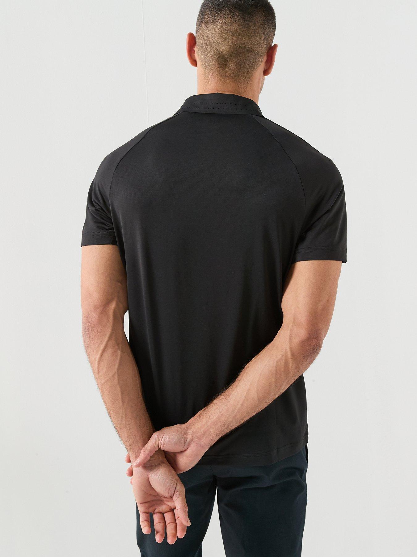 Image 2 of 5 of BOSS Mens Golf Paddytech Polo Shirt - Black