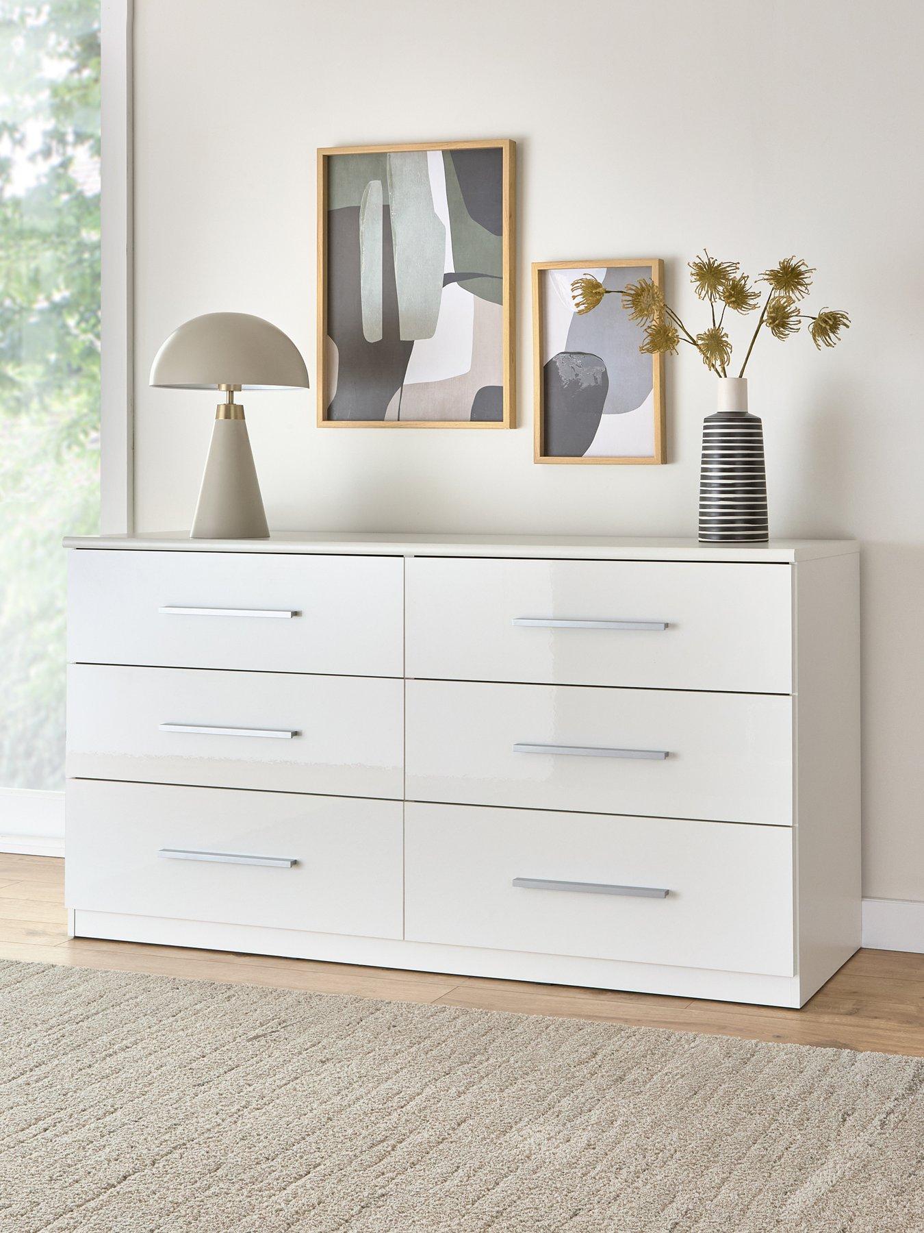 Very Home Prague Gloss 6 Drawer Chest