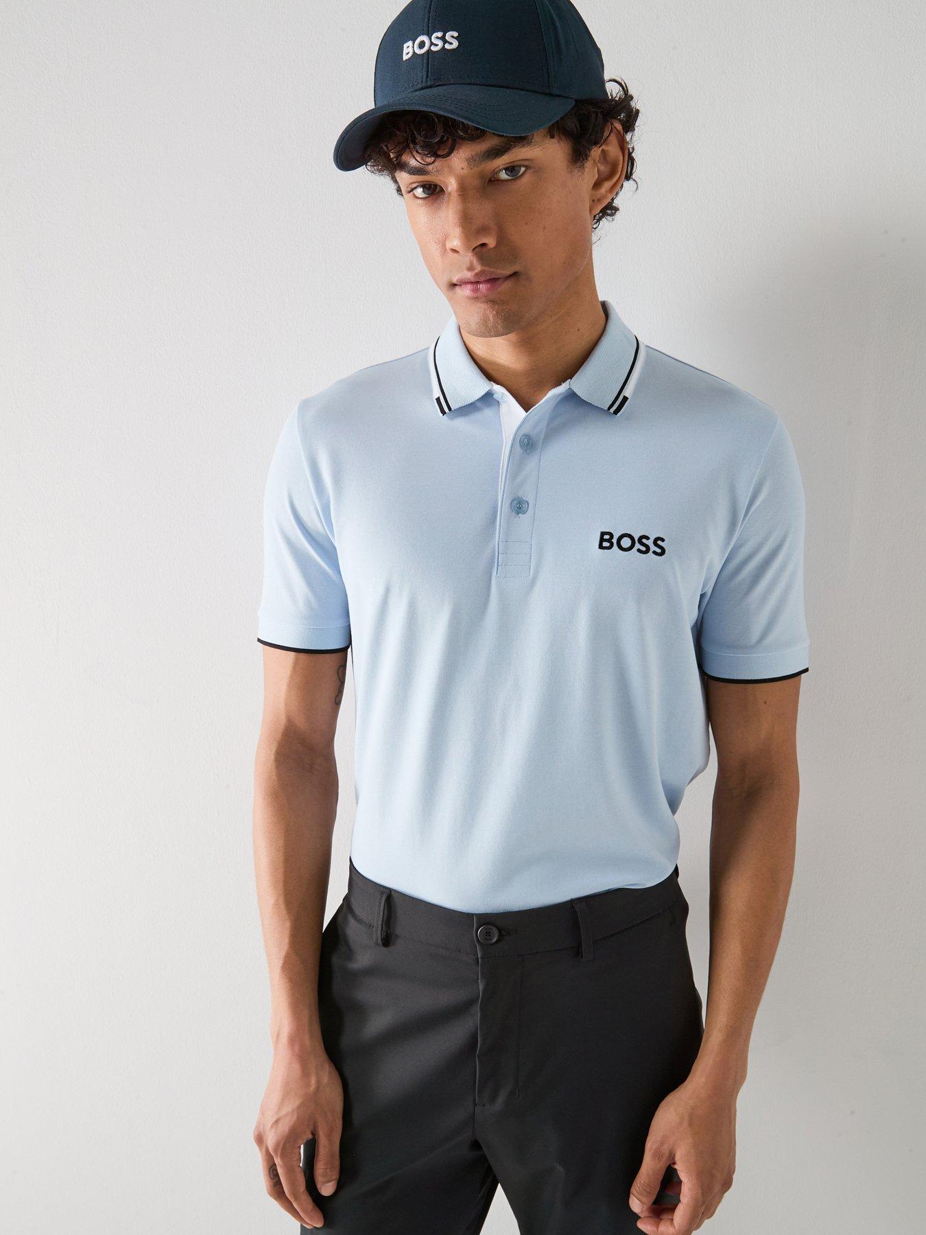 BOSS Mens Golf Paddy Pro Polo Shirt, Blue, Size S, Men
