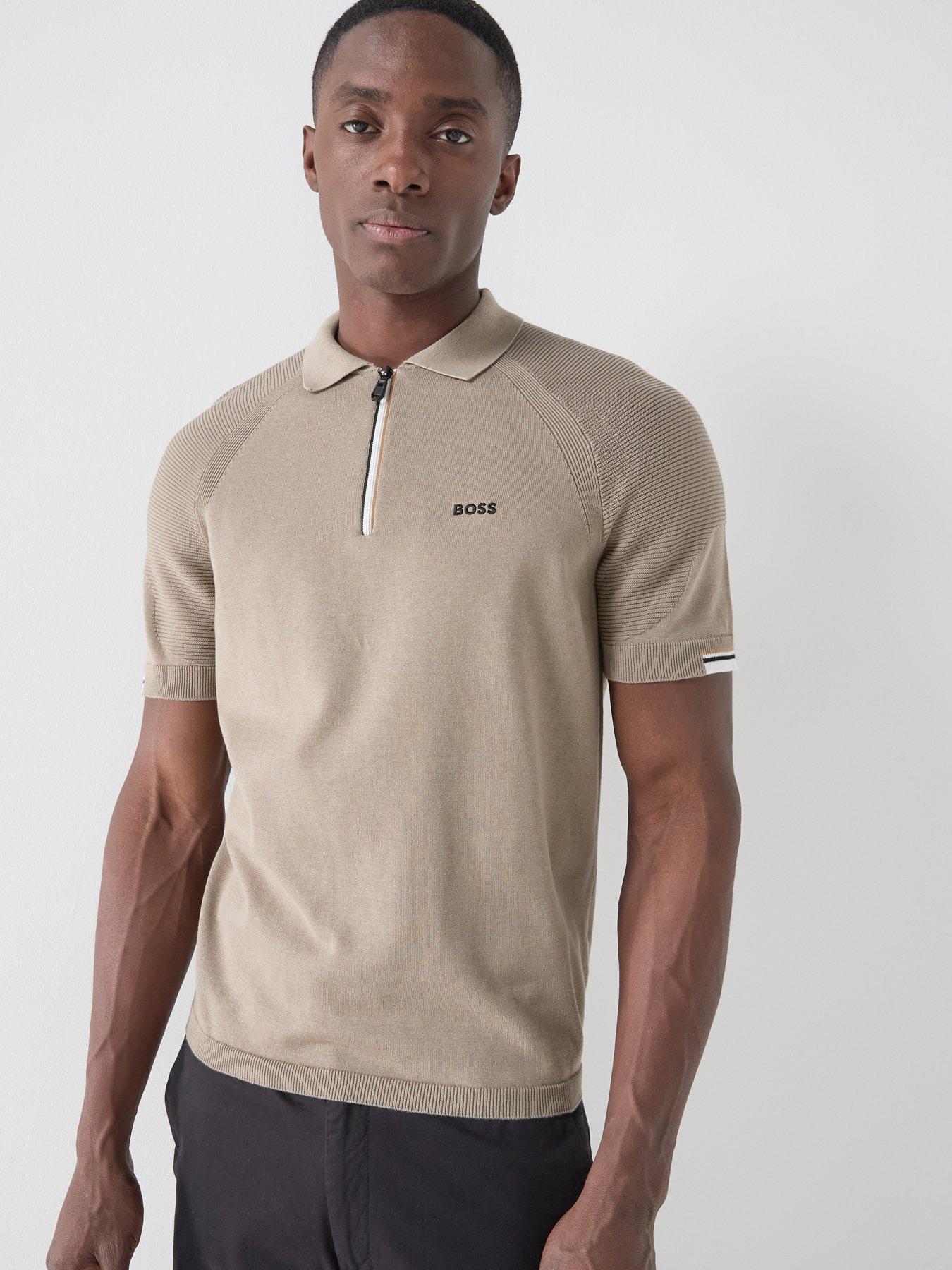 BOSS Mens Golf Perform Knitted Polo Shirt, Green, Size Xl, Men