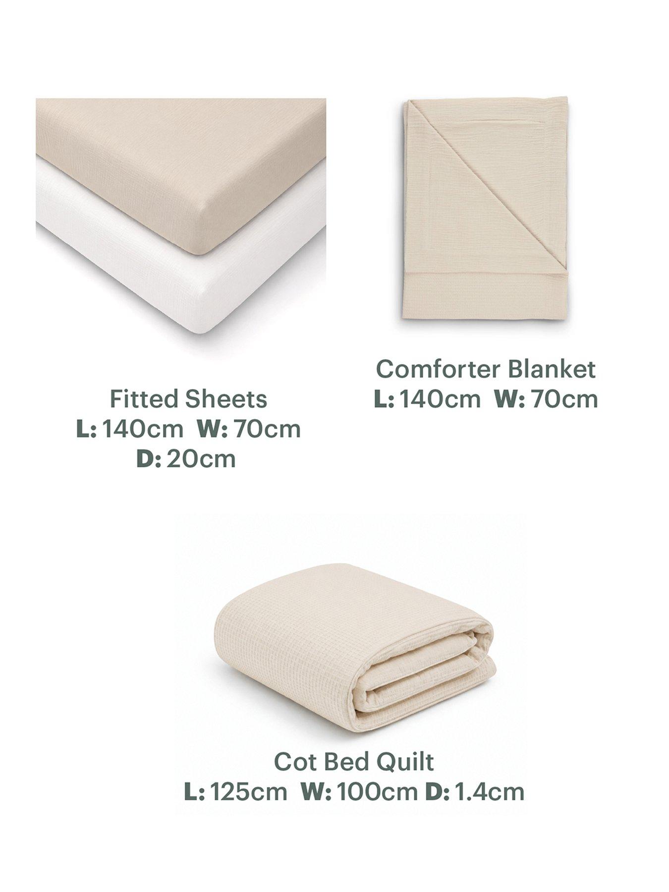 Image 5 of 7 of CuddleCo 4pc Cot Bed Bedding Set - Cashmere Waffle