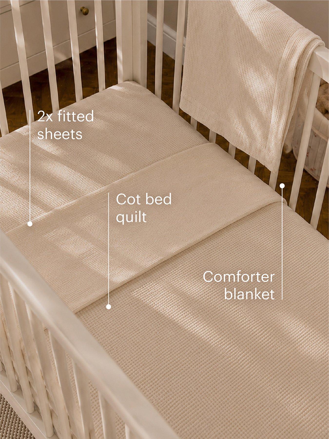 Image 6 of 7 of CuddleCo 4pc Cot Bed Bedding Set - Cashmere Waffle