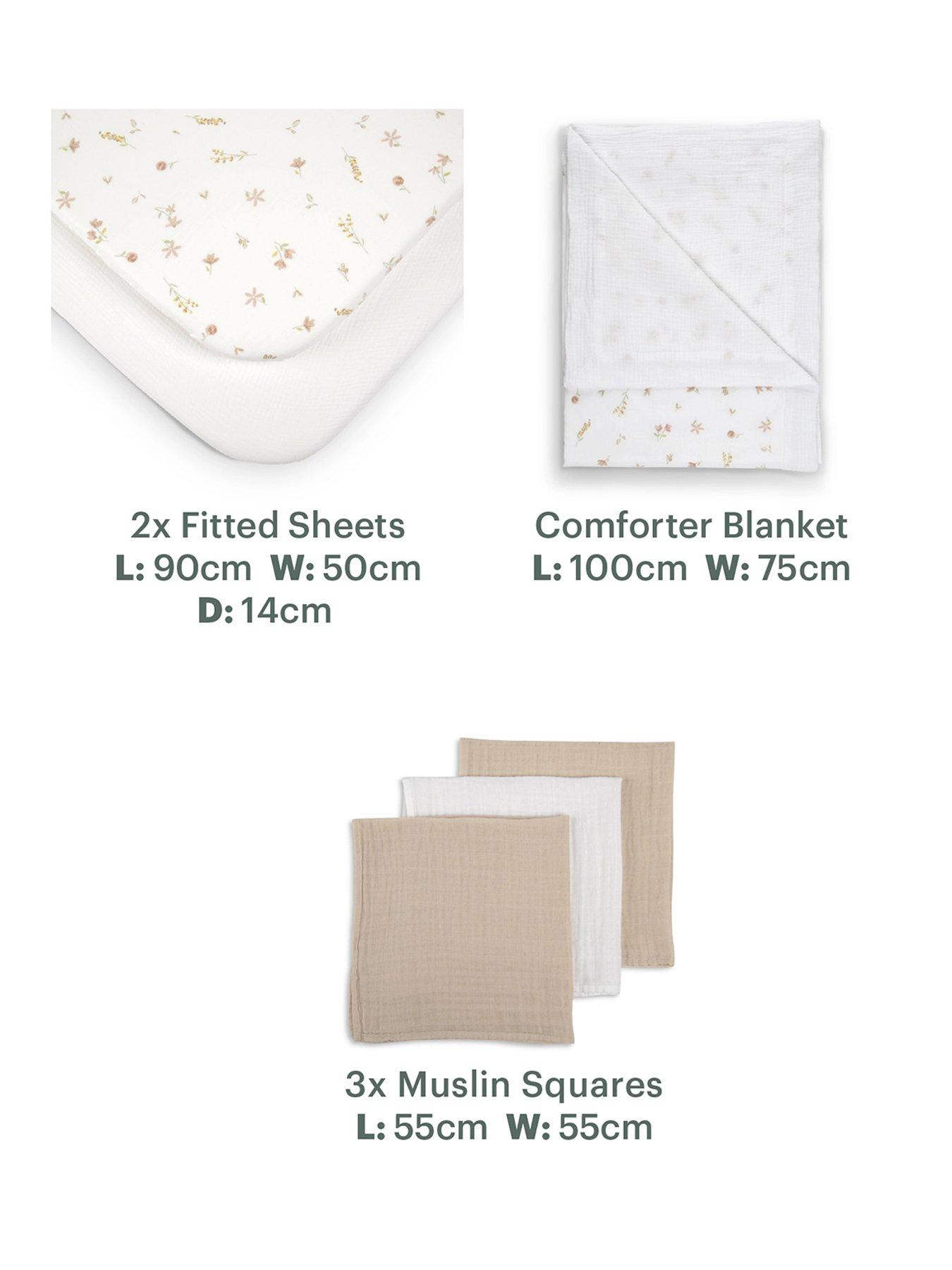 Image 5 of 8 of CuddleCo Universal Crib/ Co Sleeper Bedding set - Cashmere Meadow