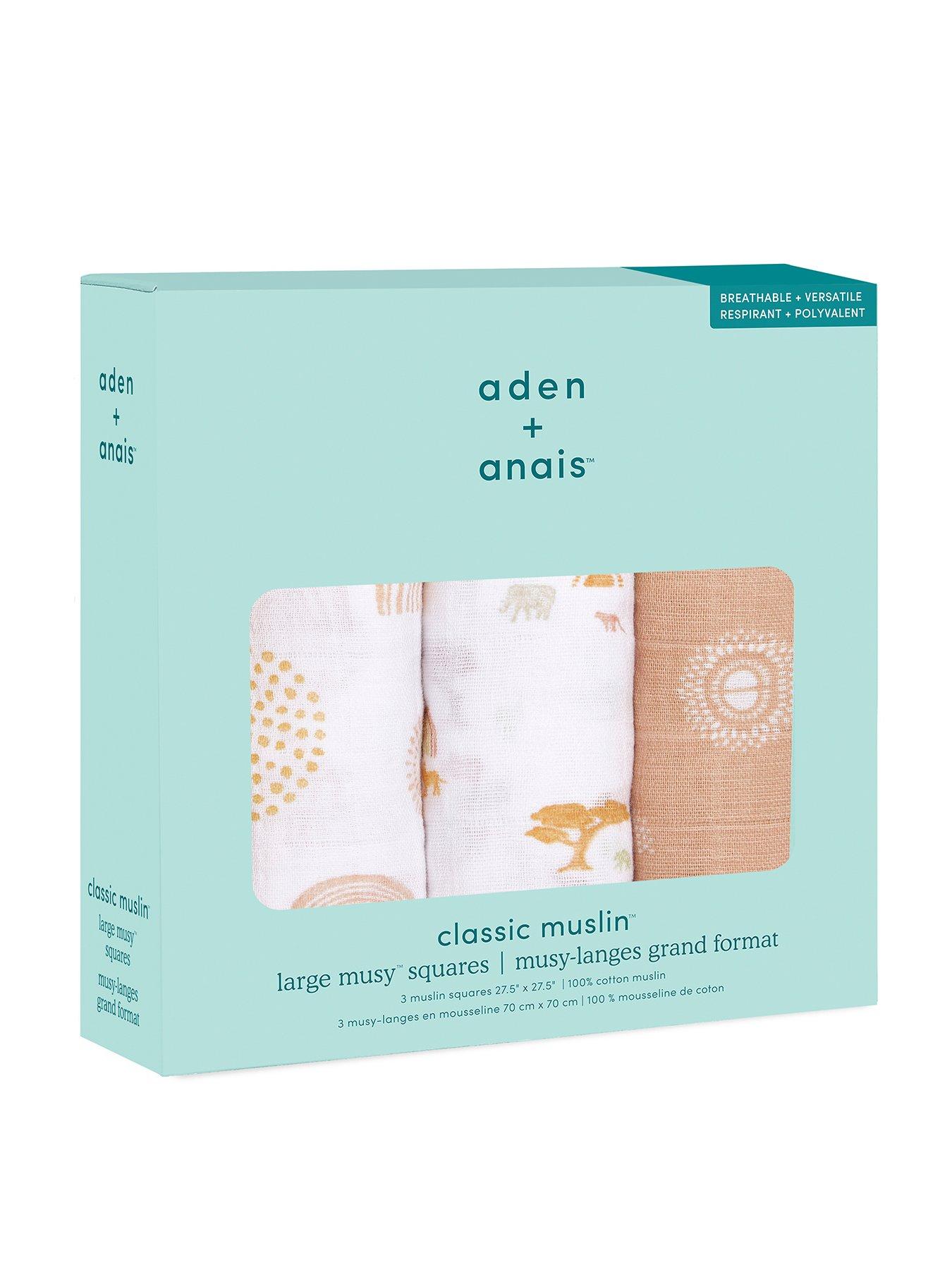 aden + anais Keep Rising - 3 Pack Cotton Muslin Squares