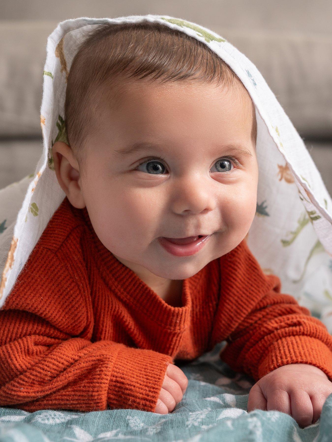 aden + anais Essential Cotton Muslin 4 Pack Swaddle Blanket - Dino Jungle