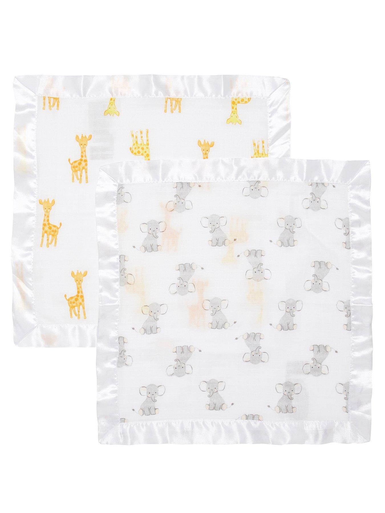 aden + anais Essentials 2-Pack Cotton Muslin Security Blankets -Safari Babes