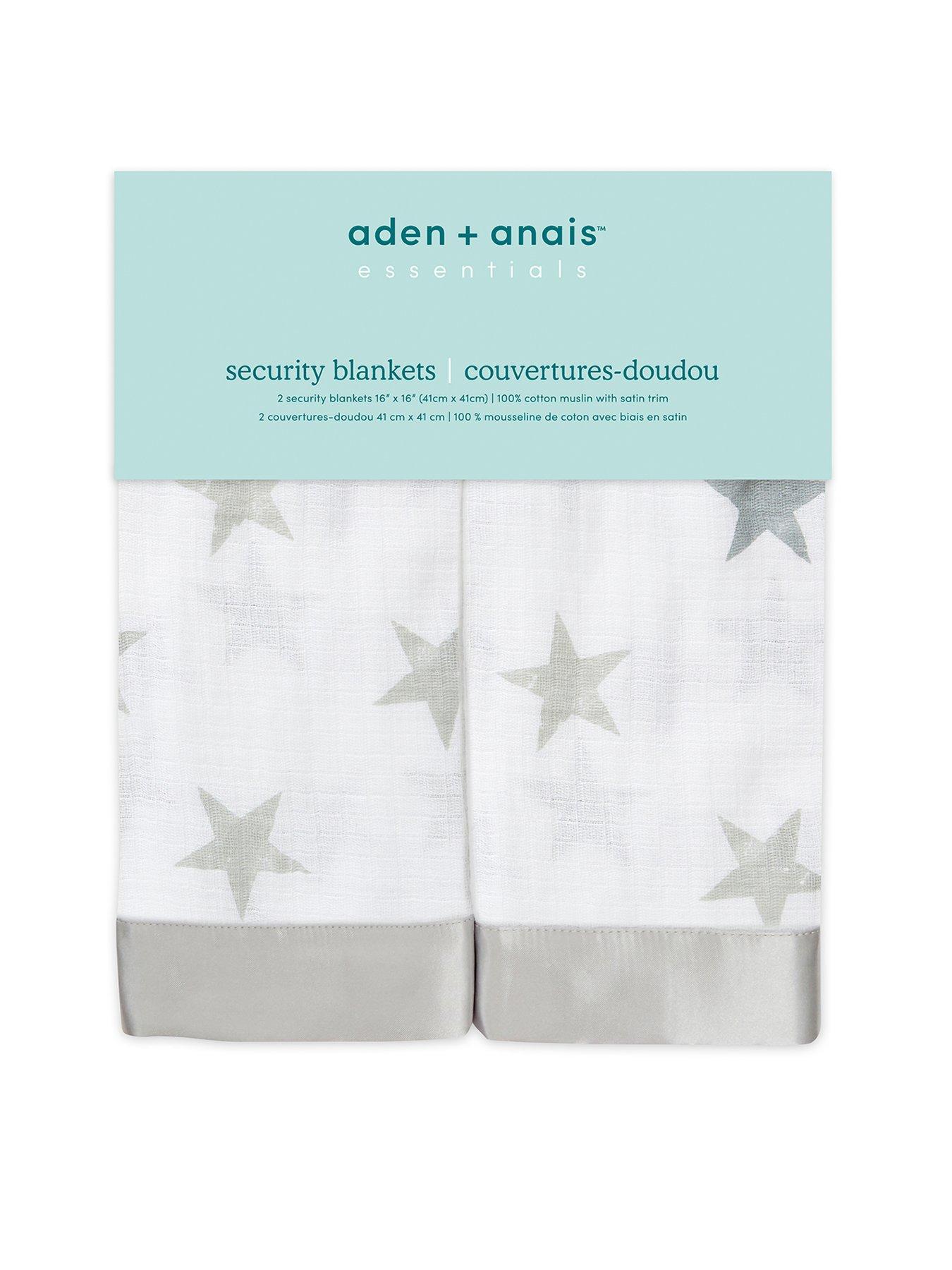 aden + anais Essentials 2-Pack Cotton Muslin Security Blankets - Dusty