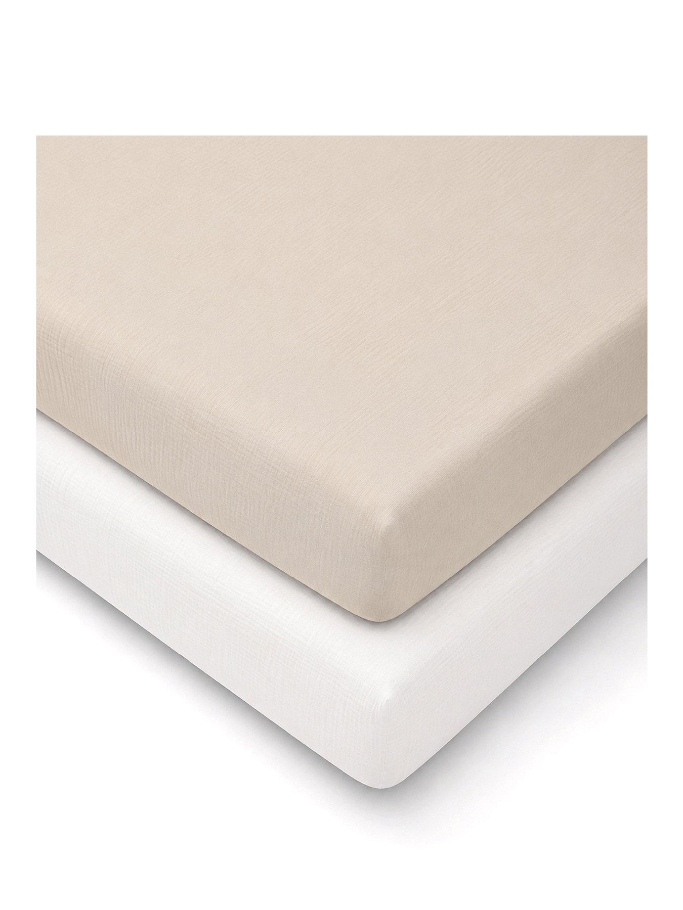 Image 2 of 4 of CuddleCo Cot Bed Sheets 2pk - Cashmere Waffle