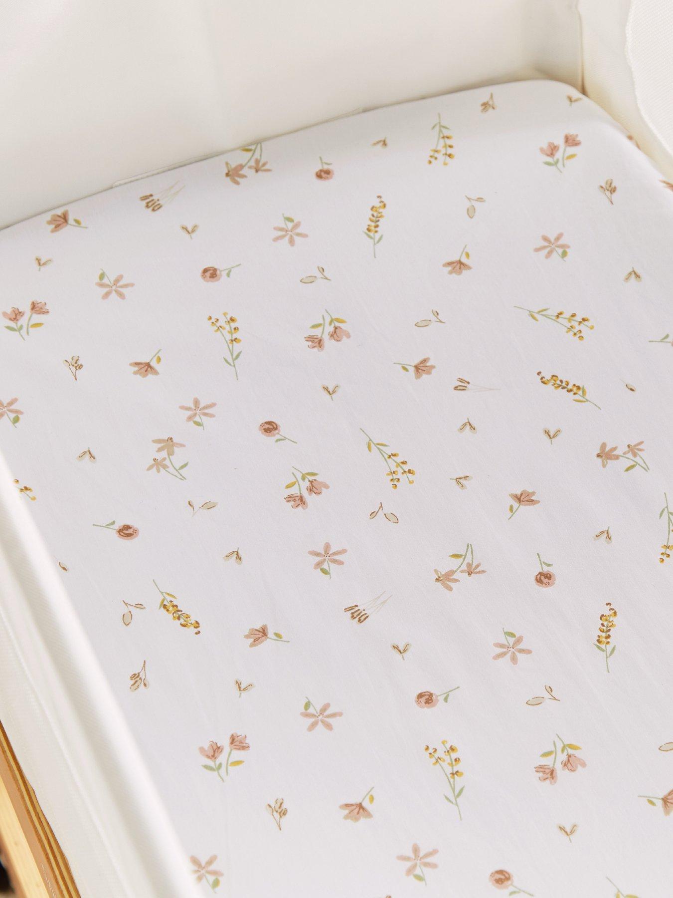 Image 1 of 4 of CuddleCo Universal Crib/ Co Sleeper Sheets 2pk - Cashmere Meadow