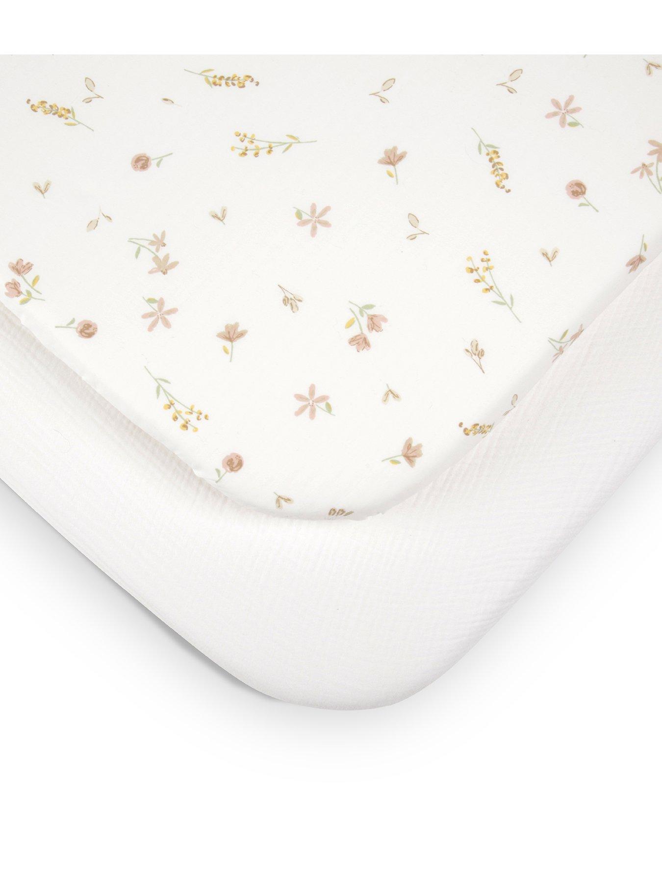 Image 2 of 4 of CuddleCo Universal Crib/ Co Sleeper Sheets 2pk - Cashmere Meadow