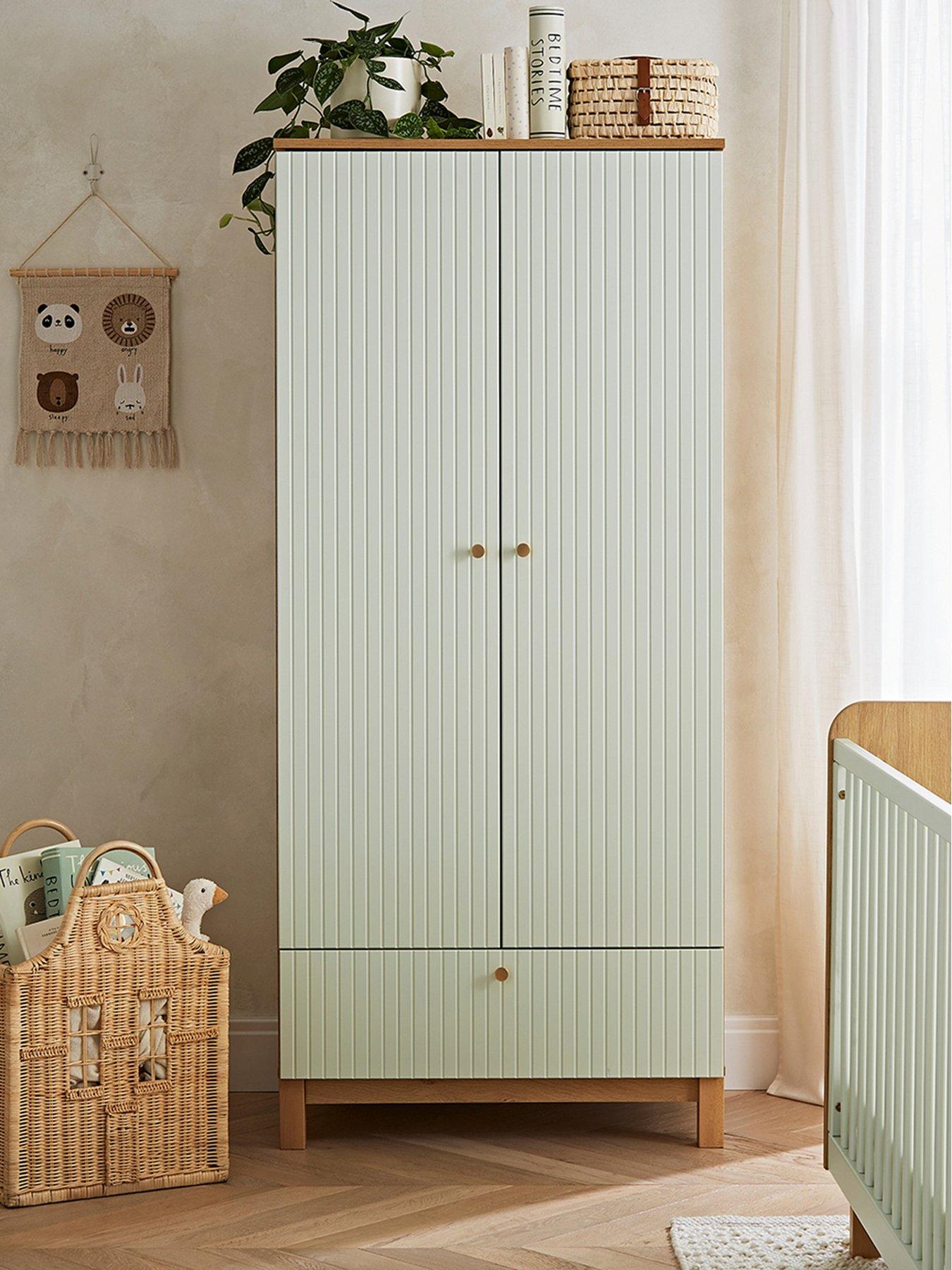 Image 1 of 5 of CuddleCo Remi Wardrobe Oak/Green