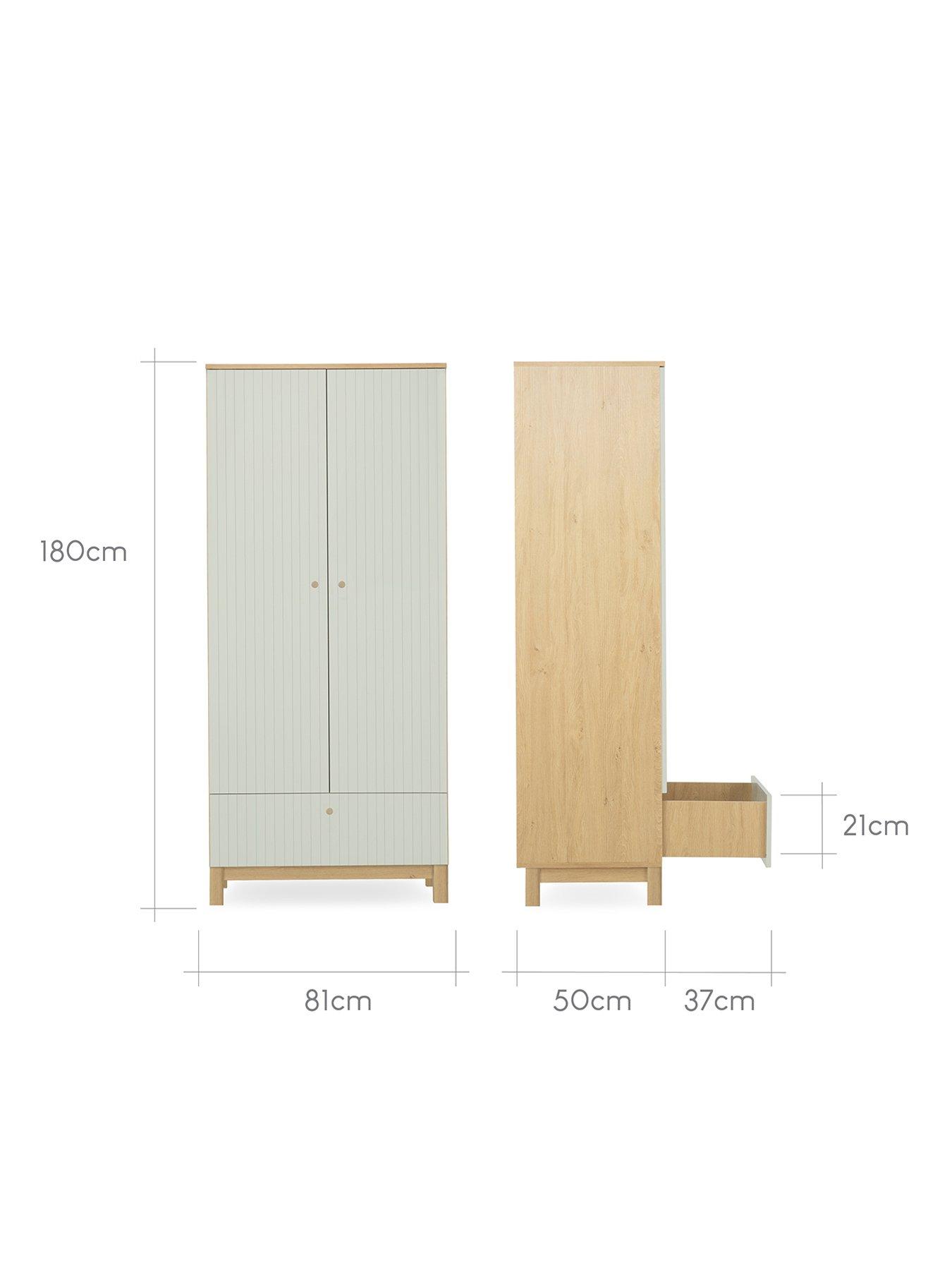 Image 5 of 5 of CuddleCo Remi Wardrobe Oak/Green