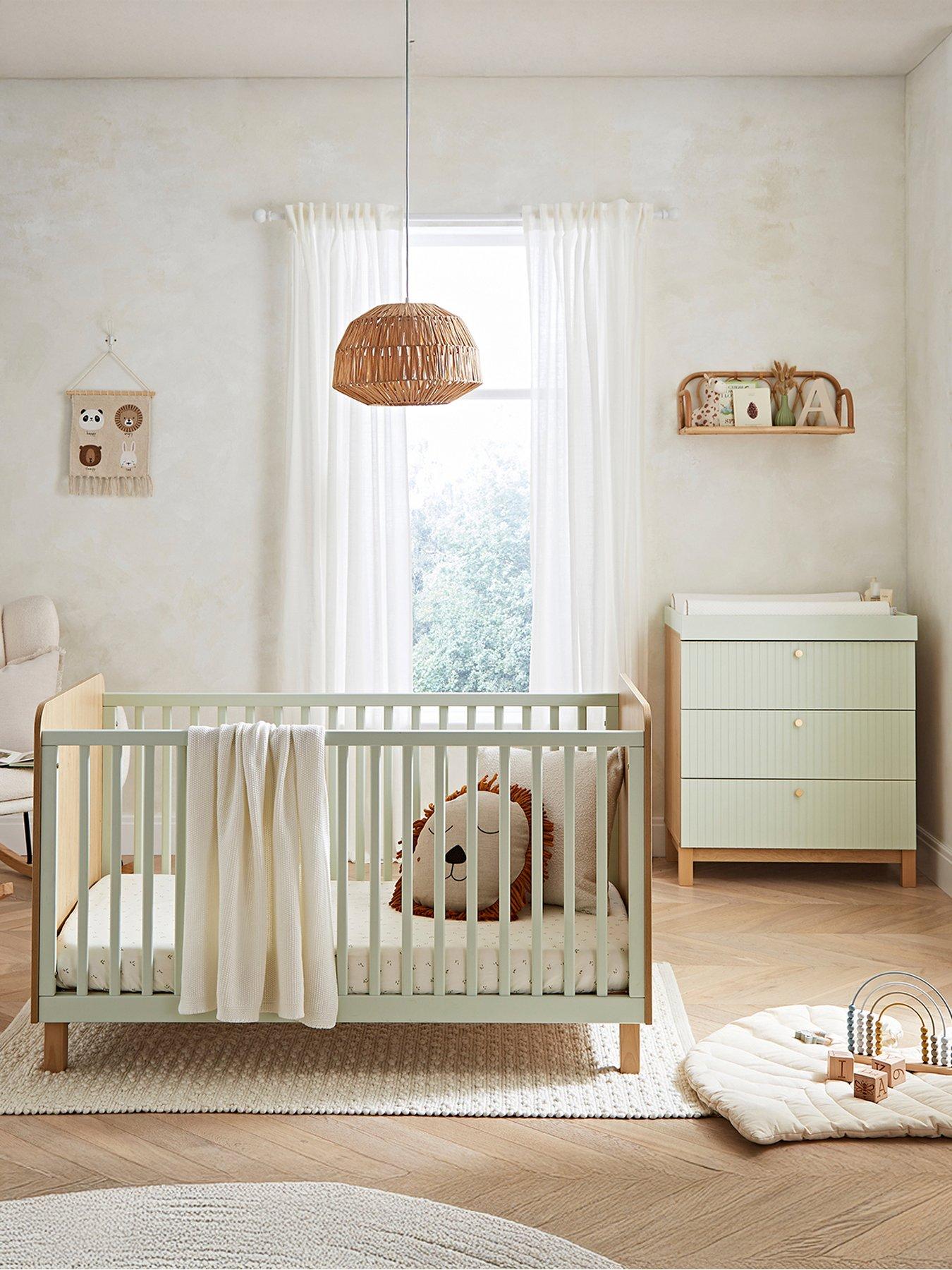 cuddleco-remi-2pc-set-3-drawer-dresser-cot-bed-oakgreen