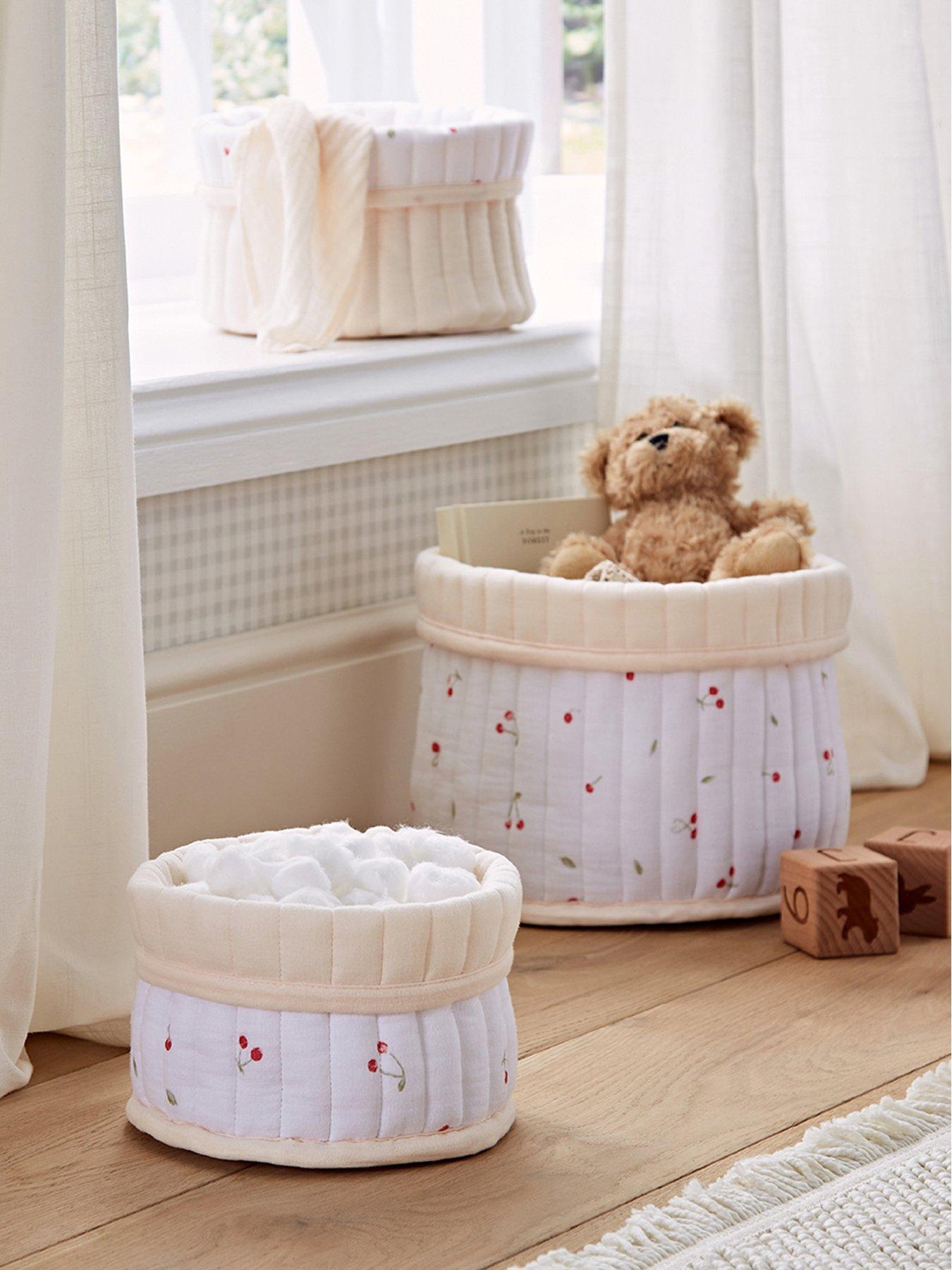 CuddleCo 3pk Storage Baskets - Ditsy Cherry