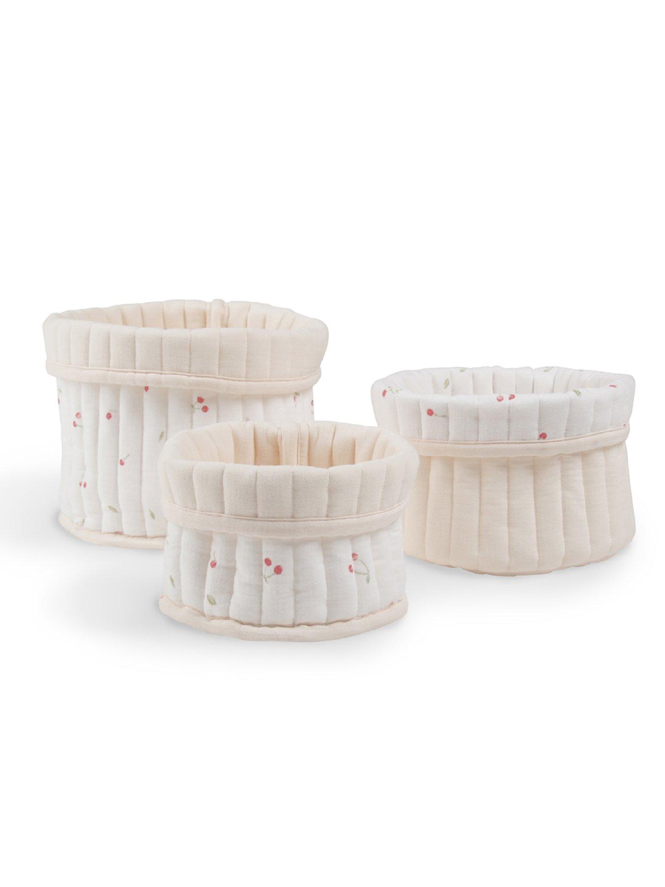 Image 3 of 5 of CuddleCo 3pk Storage Baskets - Ditsy Cherry