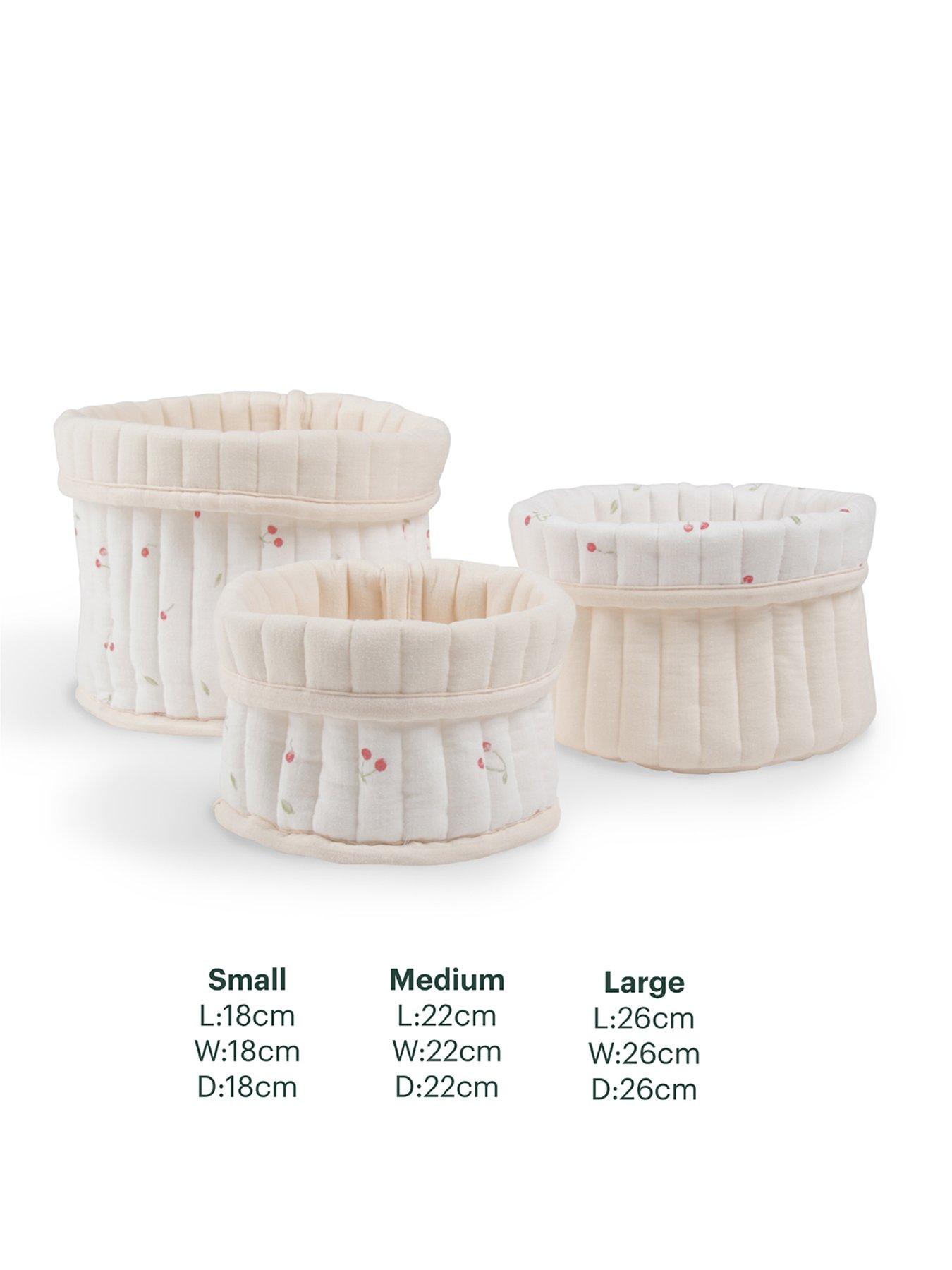 Image 5 of 5 of CuddleCo 3pk Storage Baskets - Ditsy Cherry
