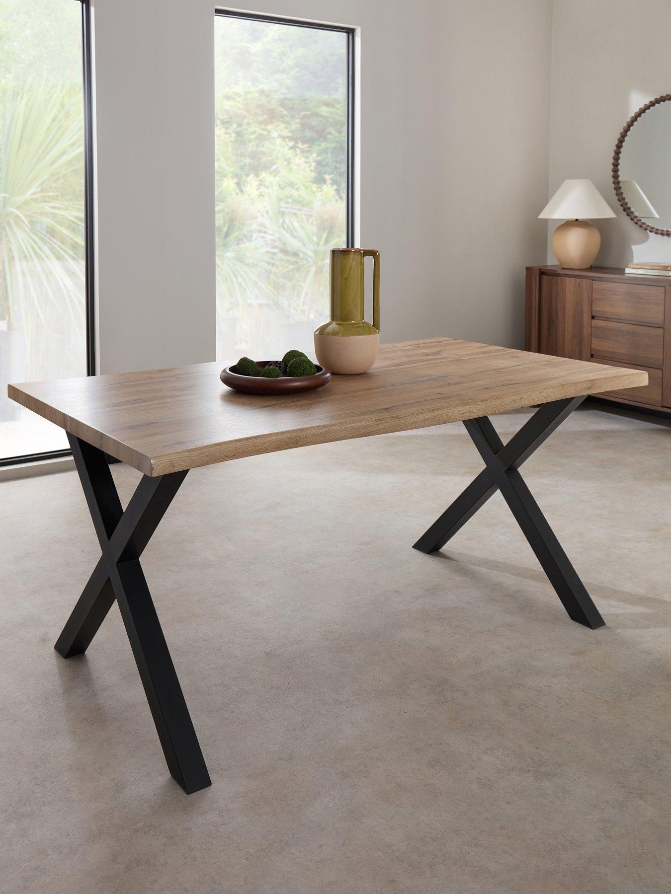 Image 1 of 6 of The Very Collection Mathers 160&nbsp;cm Dining Table - Oak/Black