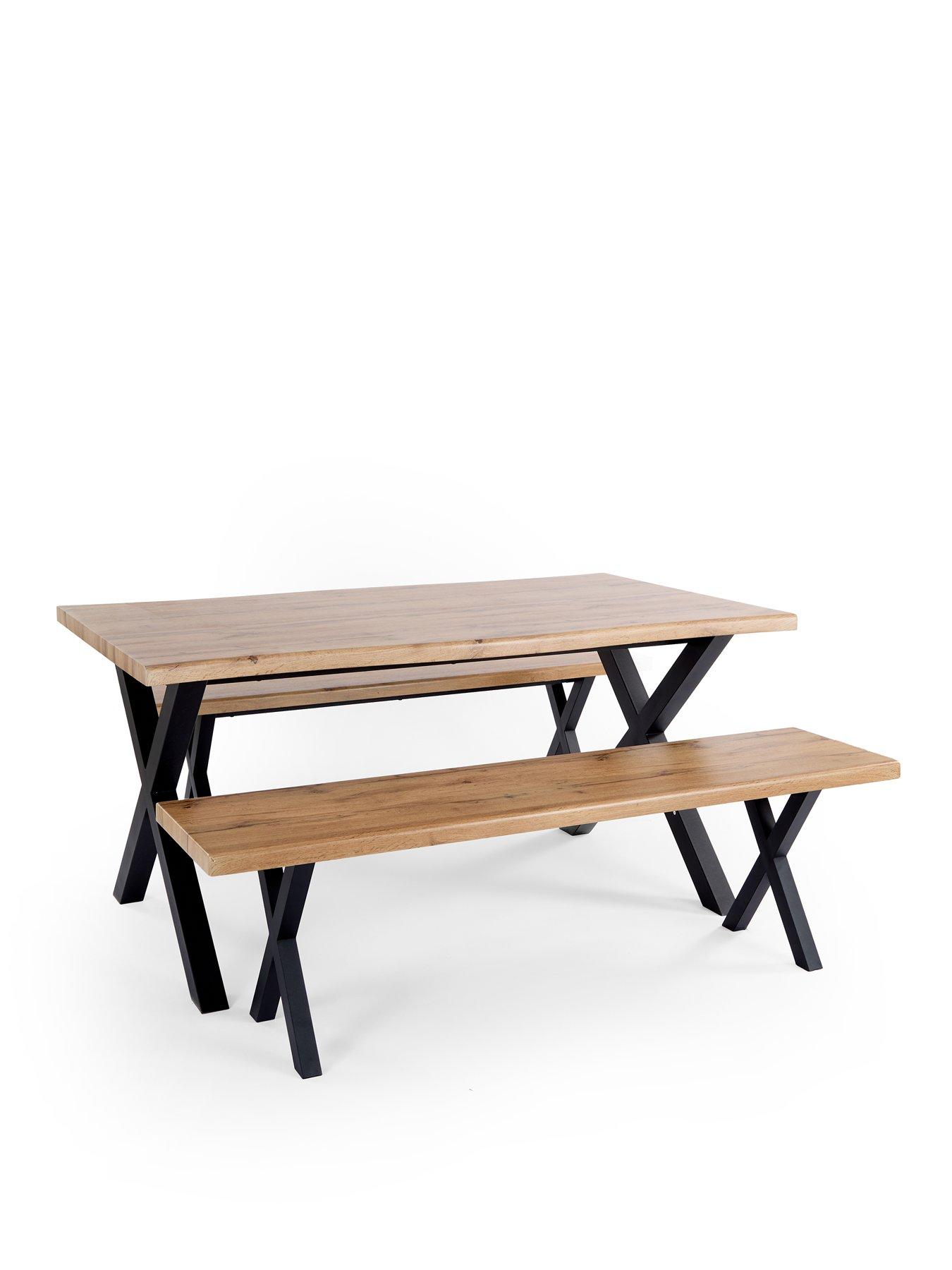 Image 6 of 6 of The Very Collection Mathers Dining Bench - Oak/Black