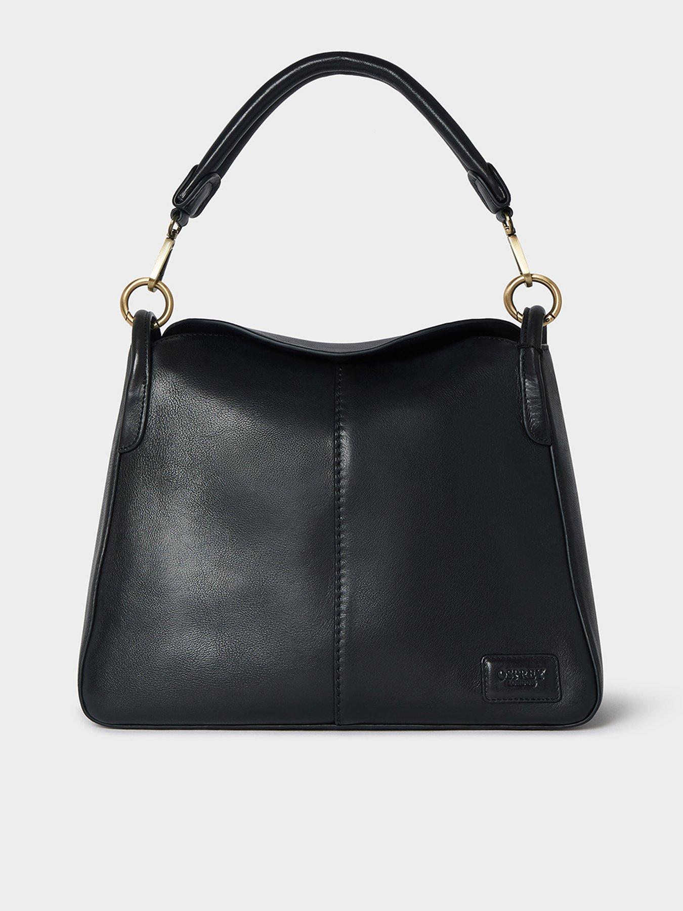 Osprey London The Oxford Leather Medium Shoulder Bag - Black