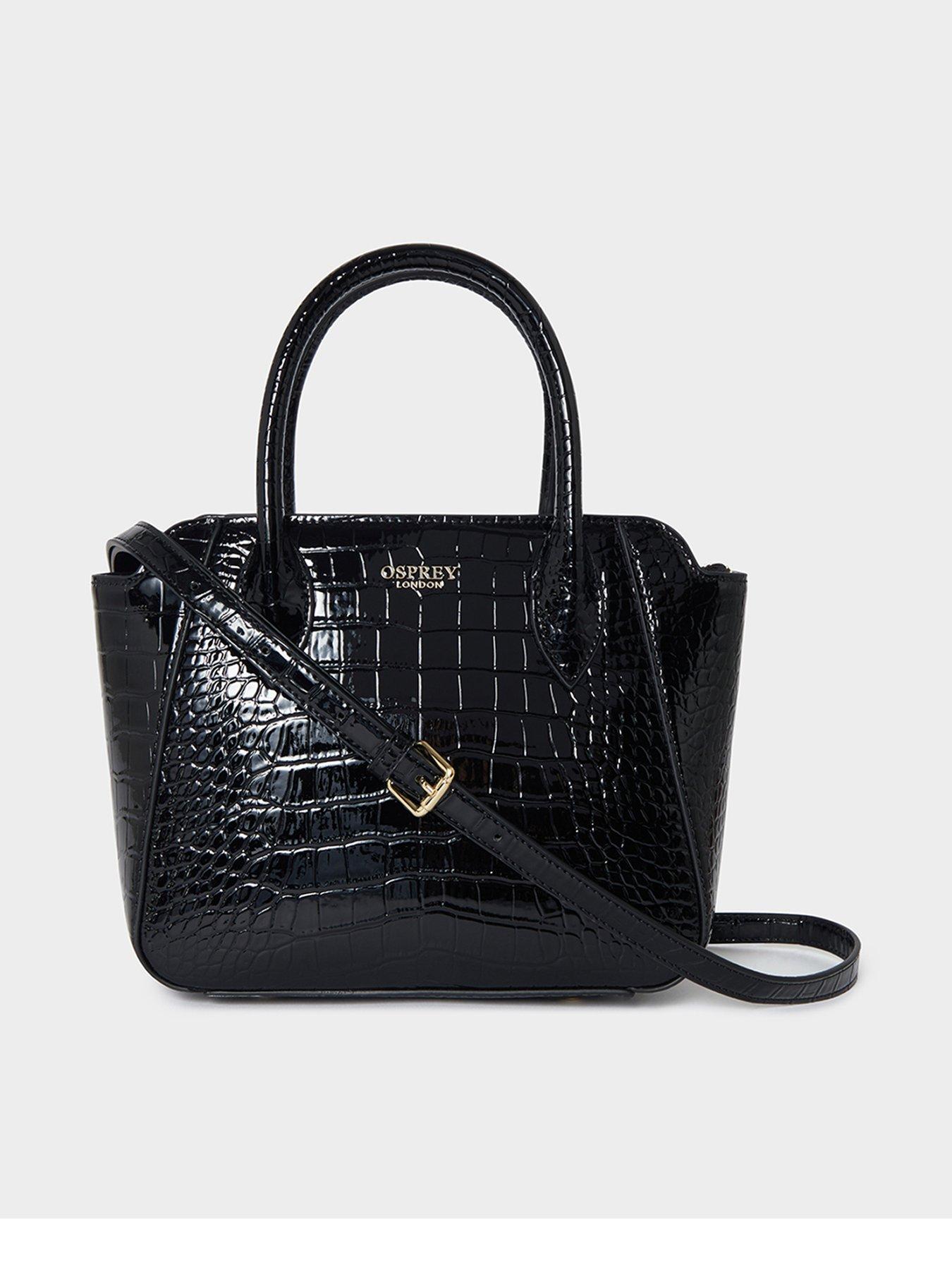 Osprey London The Fulham Faux Leather Mini Grab Bag - Black