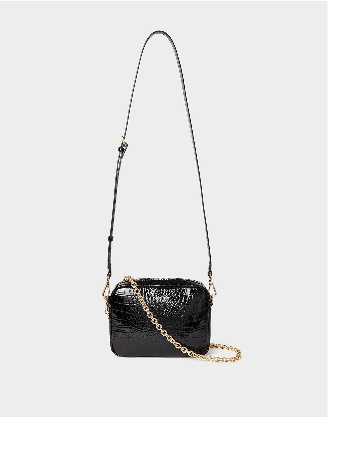 Osprey London The Fulham Faux Leather Crossbody Bag - Black
