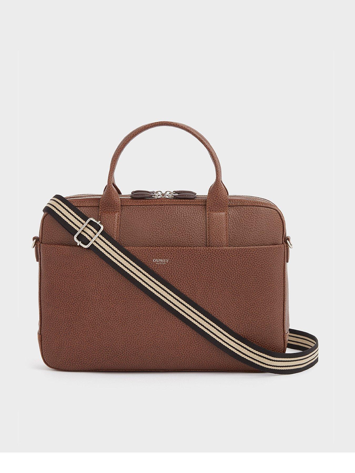 Image 1 of 6 of Osprey London The Chiswick Leather Laptop Bag - Tan